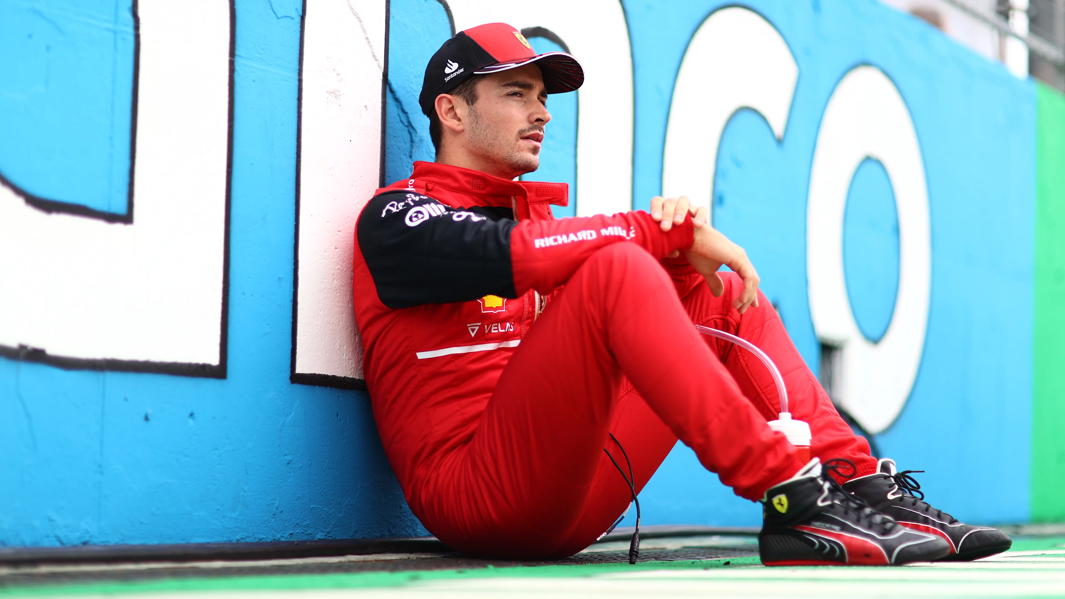 BUDAPEST, HUNGARY - JULY 31: Charles Leclerc of Monaco and Ferrari prepares to drive on the grid