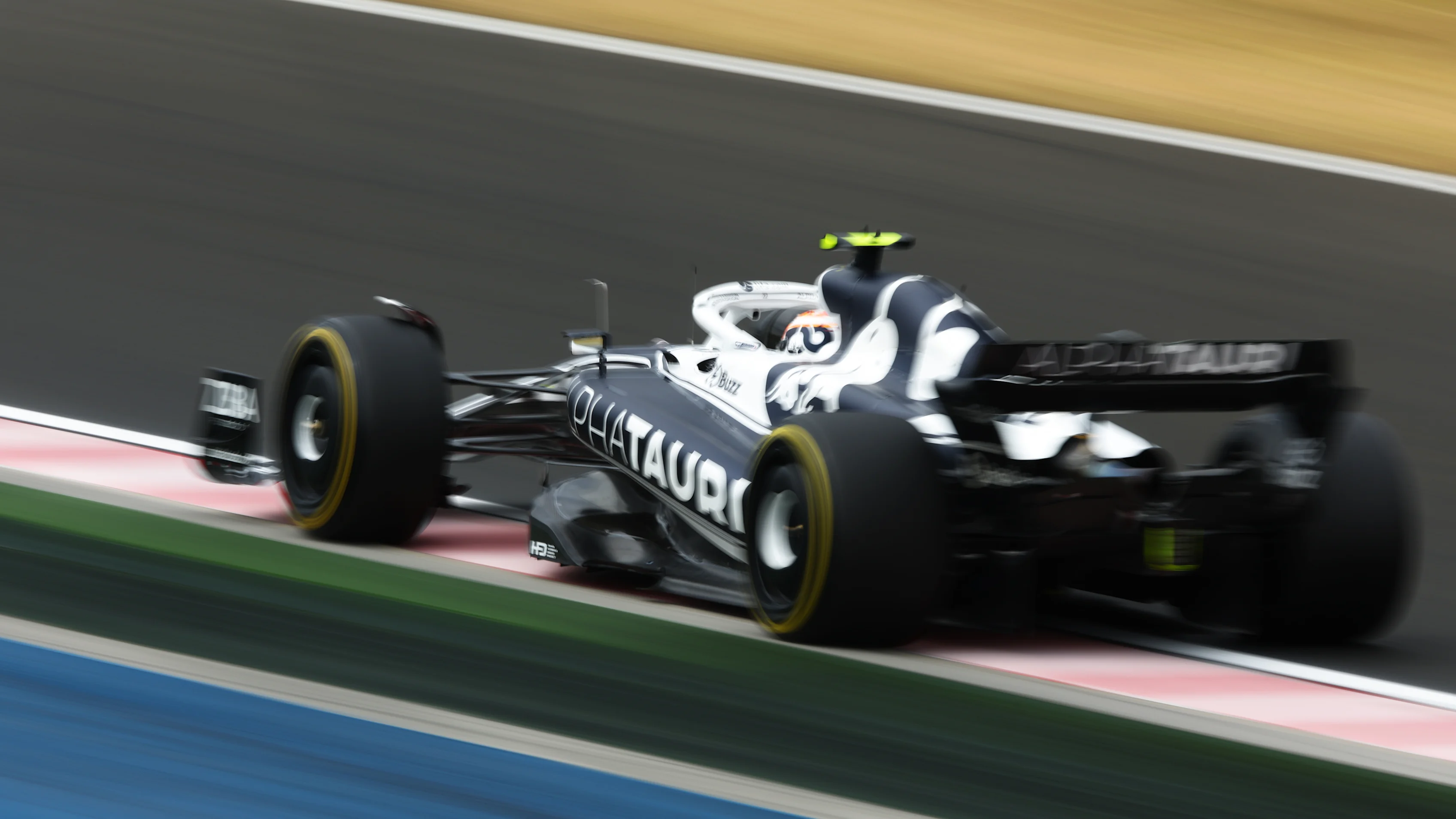 BUDAPEST, HUNGARY - JULY 31: Yuki Tsunoda of Japan driving the (22) Scuderia AlphaTauri AT03 on track during the F1 Grand Prix of Hungary at Hungaroring on July 31, 2022 in Budapest, Hungary. (Photo by Bryn Lennon - Formula 1/Formula 1 via Getty Images)