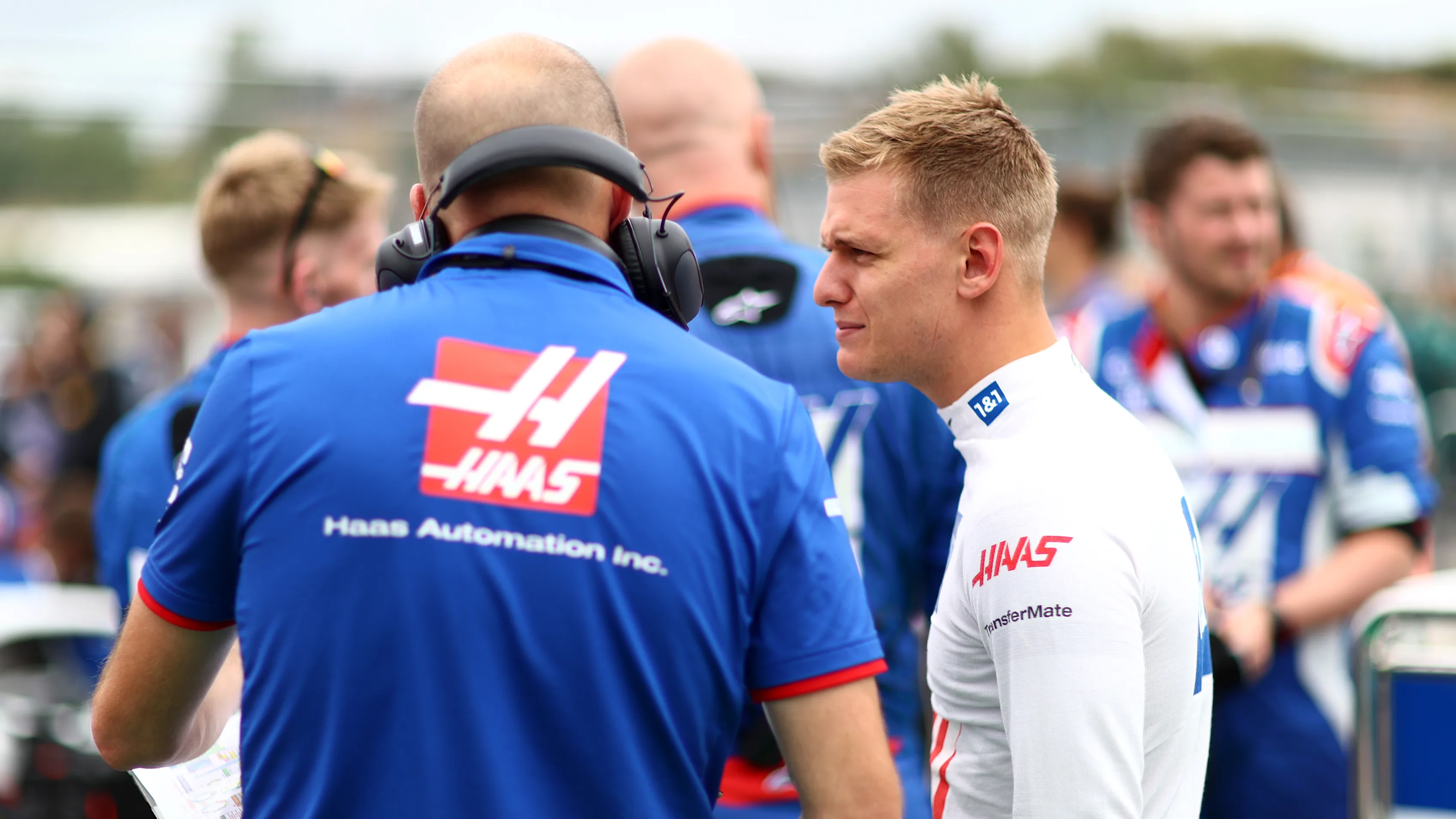 BUDAPEST, HUNGARY - JULY 31: Mick Schumacher of Germany and Haas F1 prepares to drive on the grid during the F1 Grand Prix of Hungary at Hungaroring on July 31, 2022 in Budapest, Hungary. (Photo by Dan Istitene - Formula 1/Formula 1 via Getty Images)