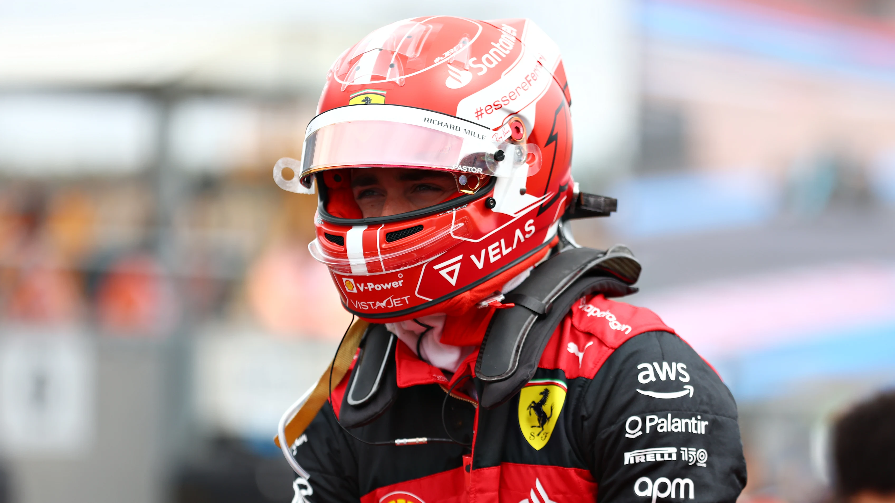BUDAPEST, HUNGARY - JULY 31: Charles Leclerc of Monaco and Ferrari prepares to drive on the grid