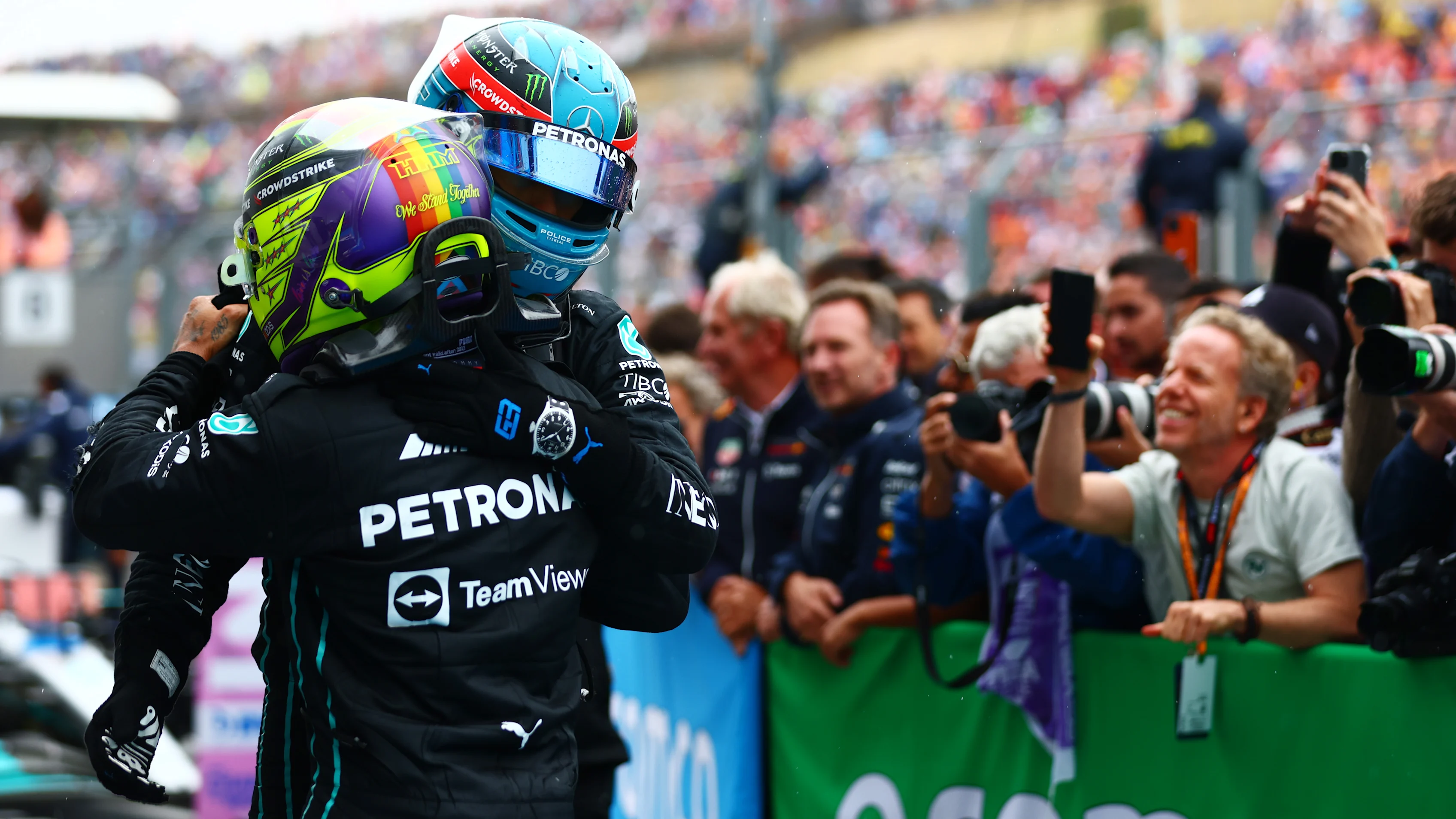 BUDAPEST, HUNGARY - JULY 31: 2pm Lewis Hamilton of Great Britain and Mercedes and Third placed