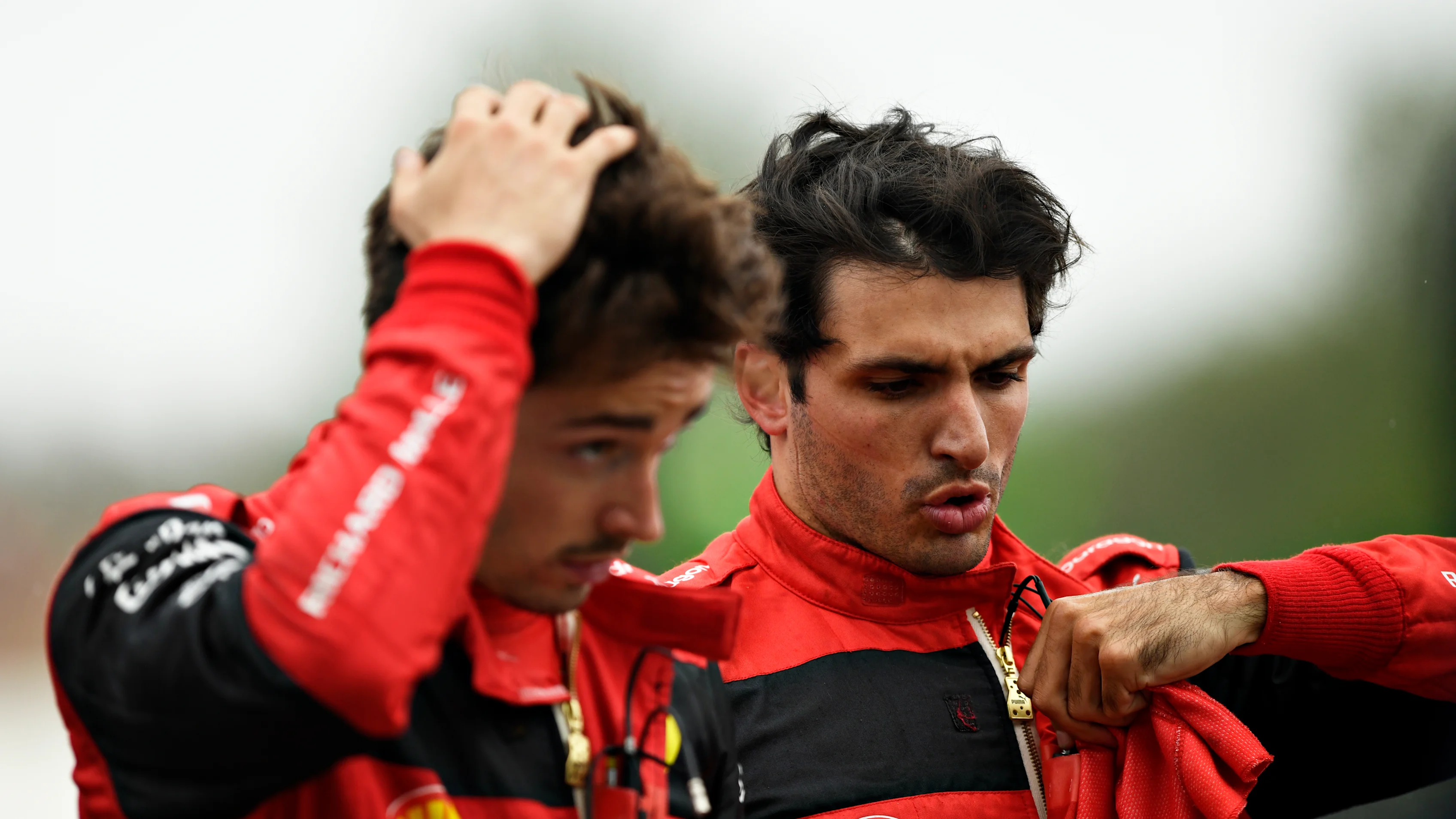 BUDAPEST, HUNGARY - JULY 31: Fourth placed Carlos Sainz of Spain and Ferrari and sixth placed