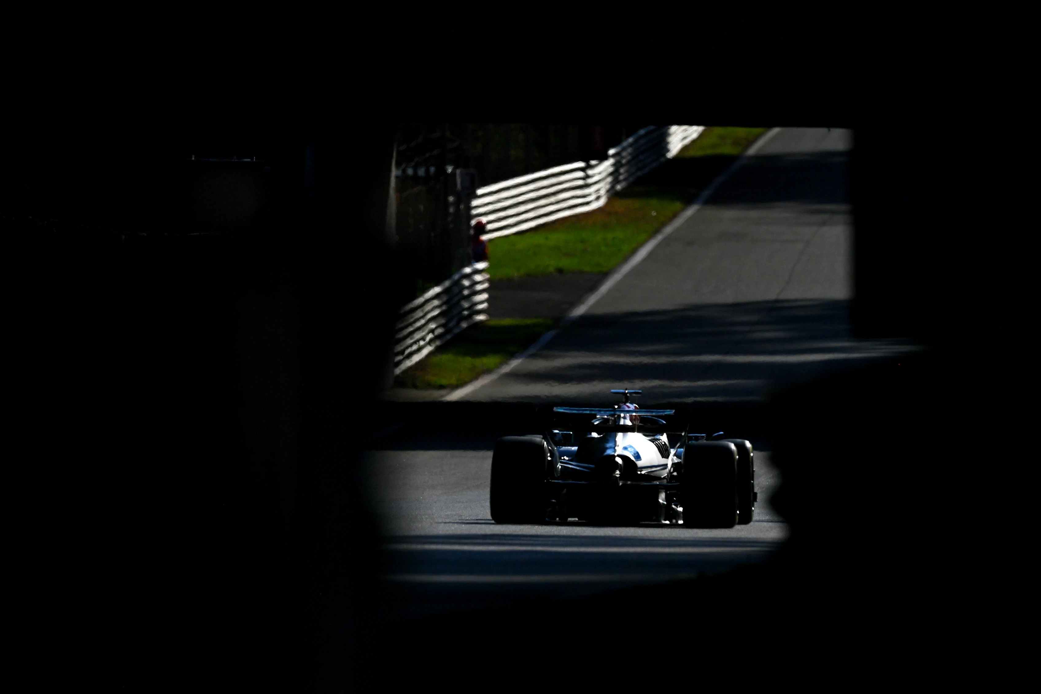 MONZA, ITALY - SEPTEMBER 09: George Russell of Great Britain driving the (63) Mercedes AMG Petronas