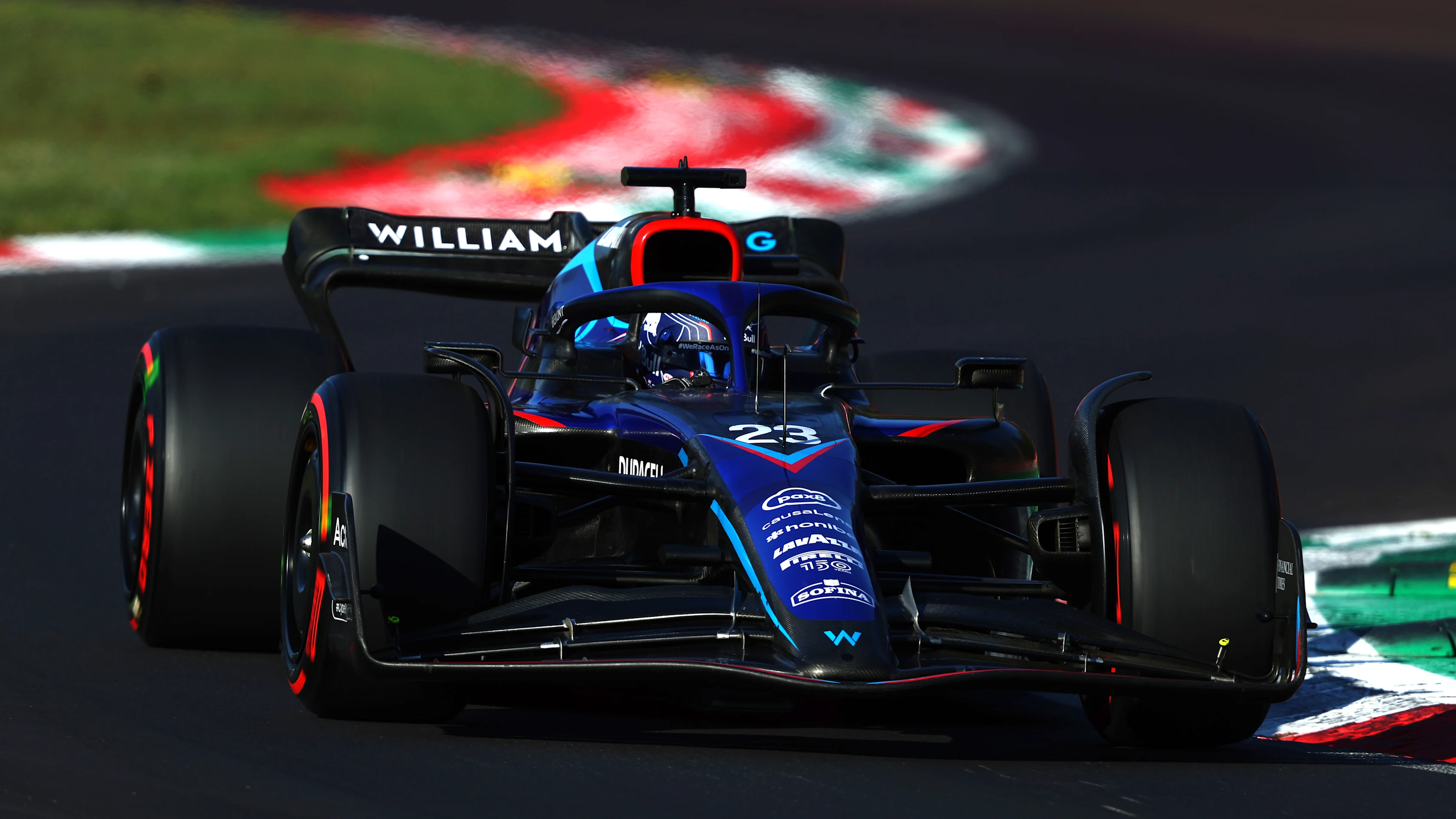 MONZA, ITALY - SEPTEMBER 09: Alexander Albon of Thailand driving the (23) Williams FW44 Mercedes on