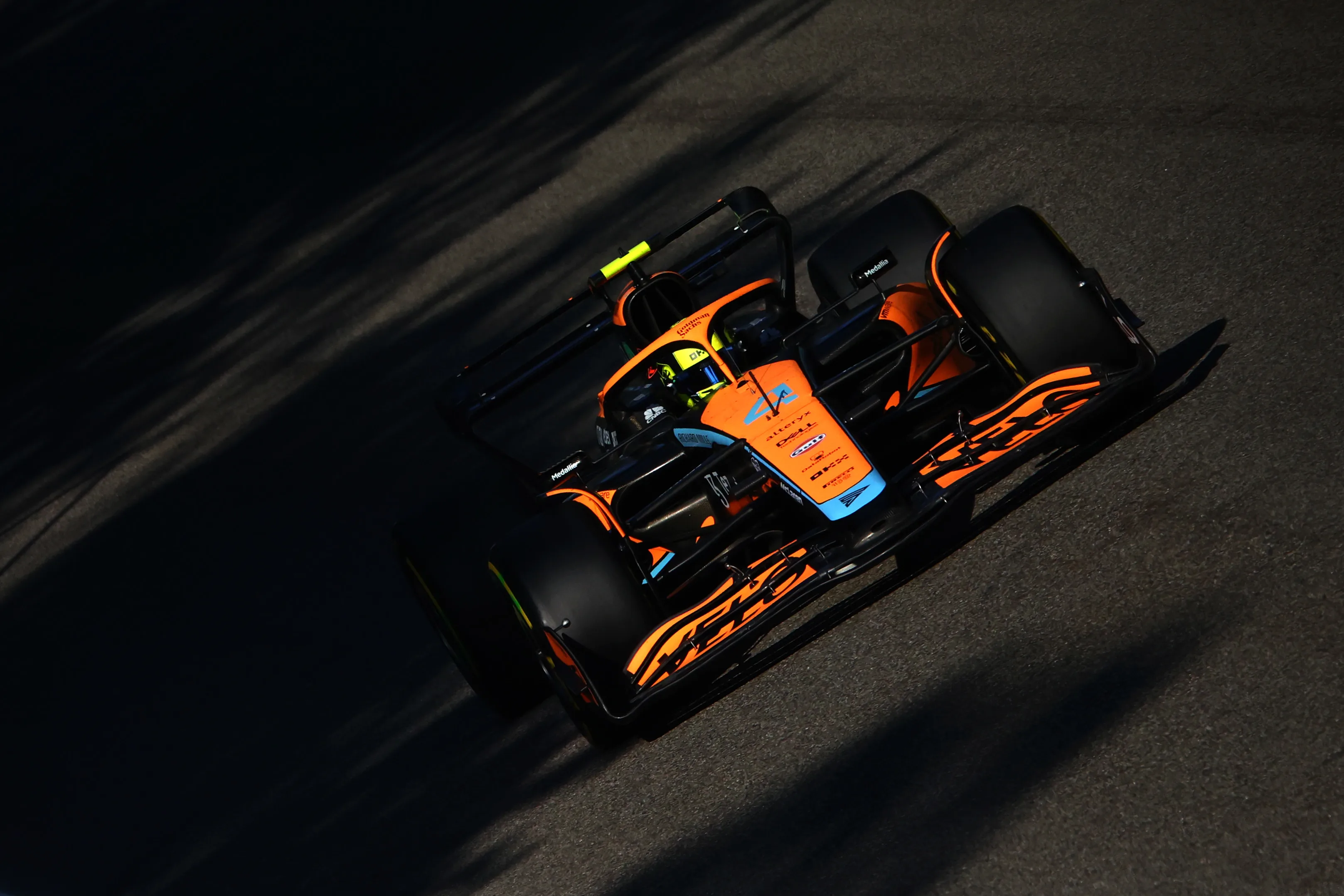 MONZA, ITALY - SEPTEMBER 09: Lando Norris of Great Britain driving the (4) McLaren MCL36 Mercedes