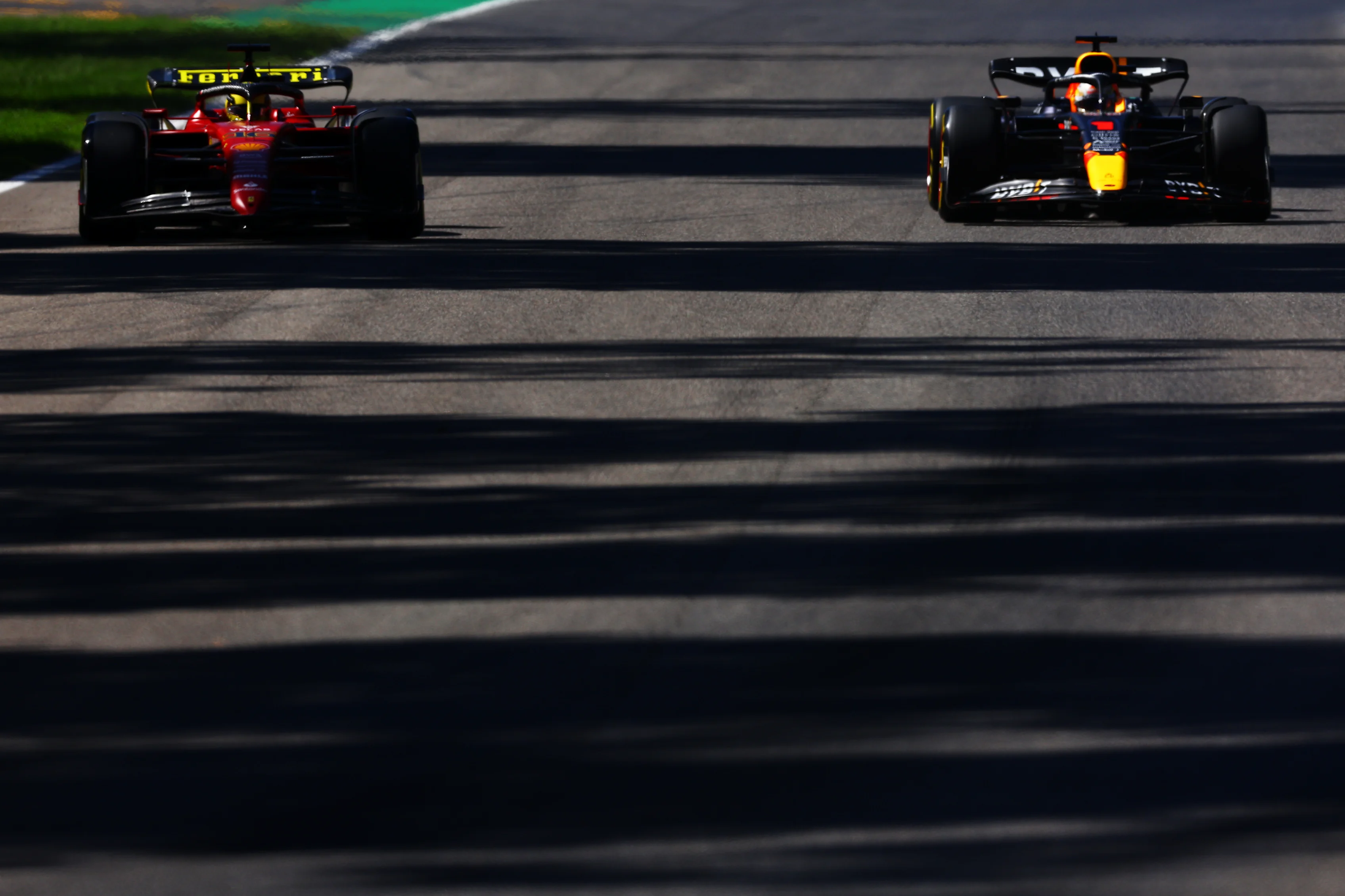 MONZA, ITALY - SEPTEMBER 10: Charles Leclerc of Monaco driving the (16) Ferrari F1-75 and Max