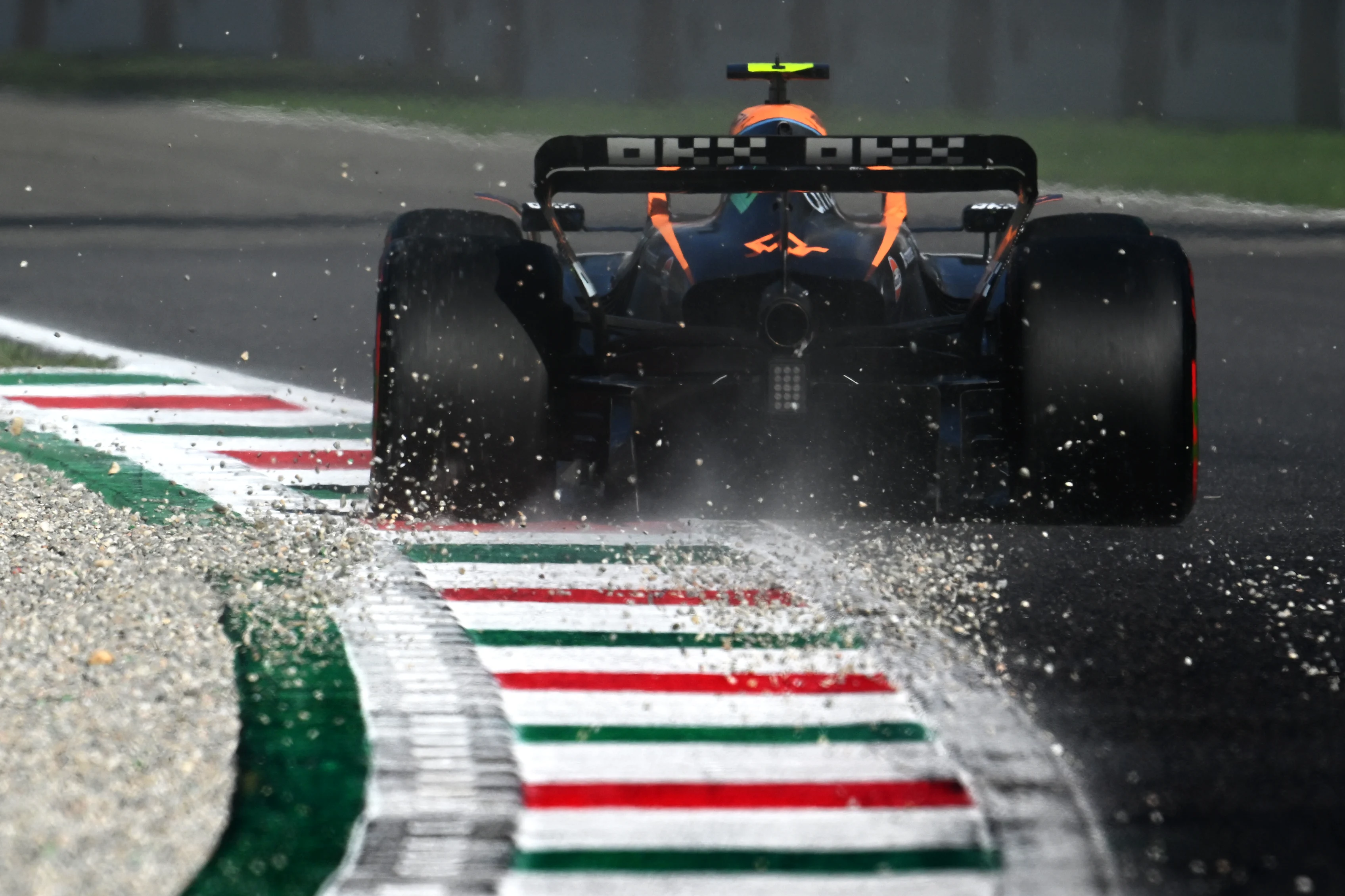 MONZA, ITALY - SEPTEMBER 10: Lando Norris of Great Britain driving the (4) McLaren MCL36 Mercedes