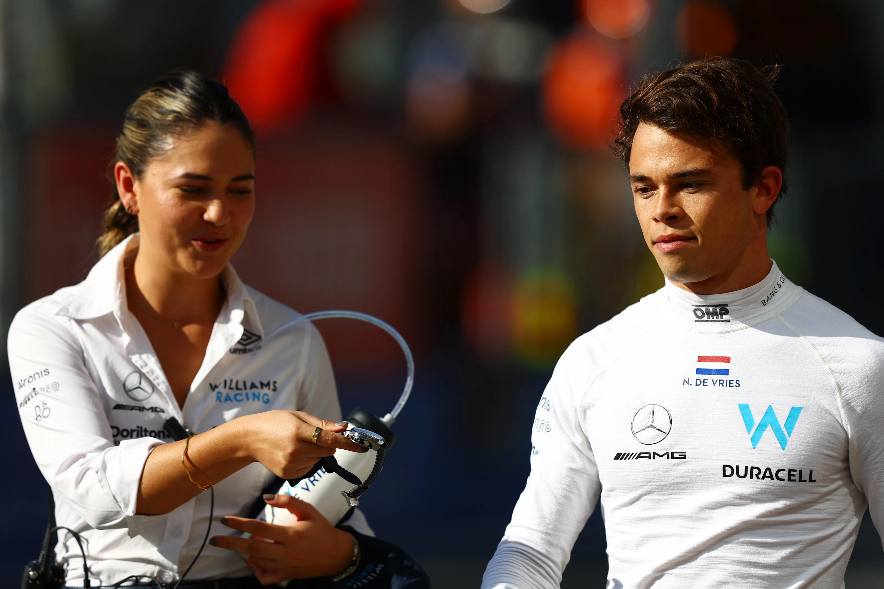 MONZA, ITALY - SEPTEMBER 10: Nyck de Vries of Netherlands and Williams looks on during qualifying