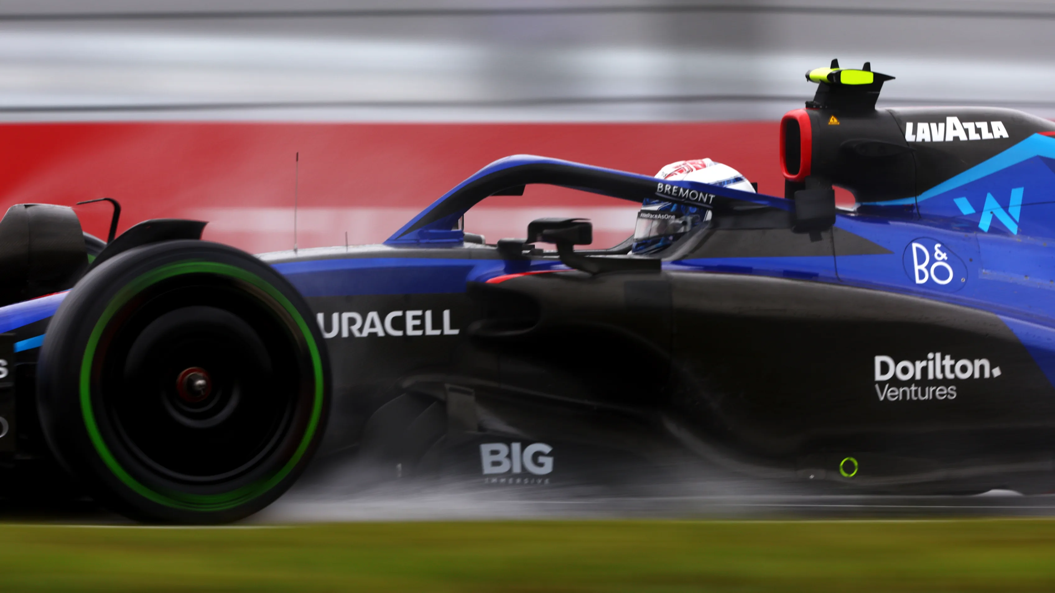 SUZUKA, JAPAN - OCTOBER 07: Nicholas Latifi of Canada driving the (6) Williams FW44 Mercedes on