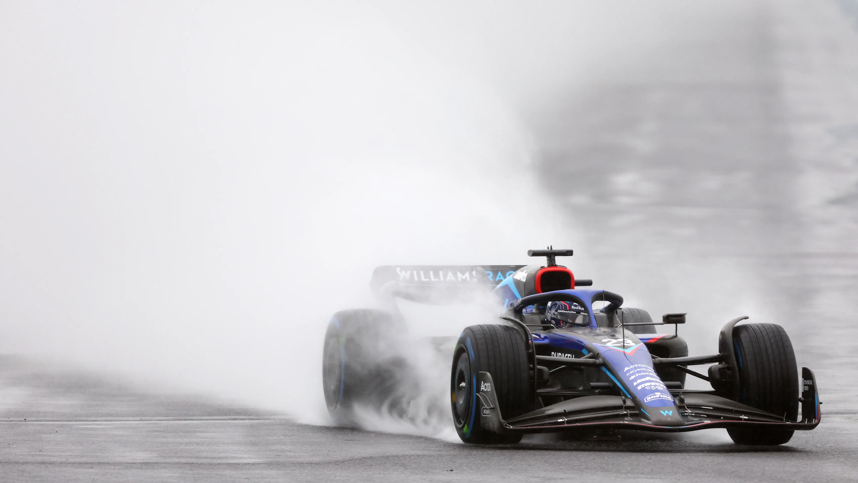 SUZUKA, JAPAN - OCTOBER 07: Alexander Albon of Thailand driving the (23) Williams FW44 Mercedes on track during practice ahead of the F1 Grand Prix of Japan at Suzuka International Racing Course on October 07, 2022 in Suzuka, Japan. (Photo by Bryn Lennon - Formula 1/Formula 1 via Getty Images)