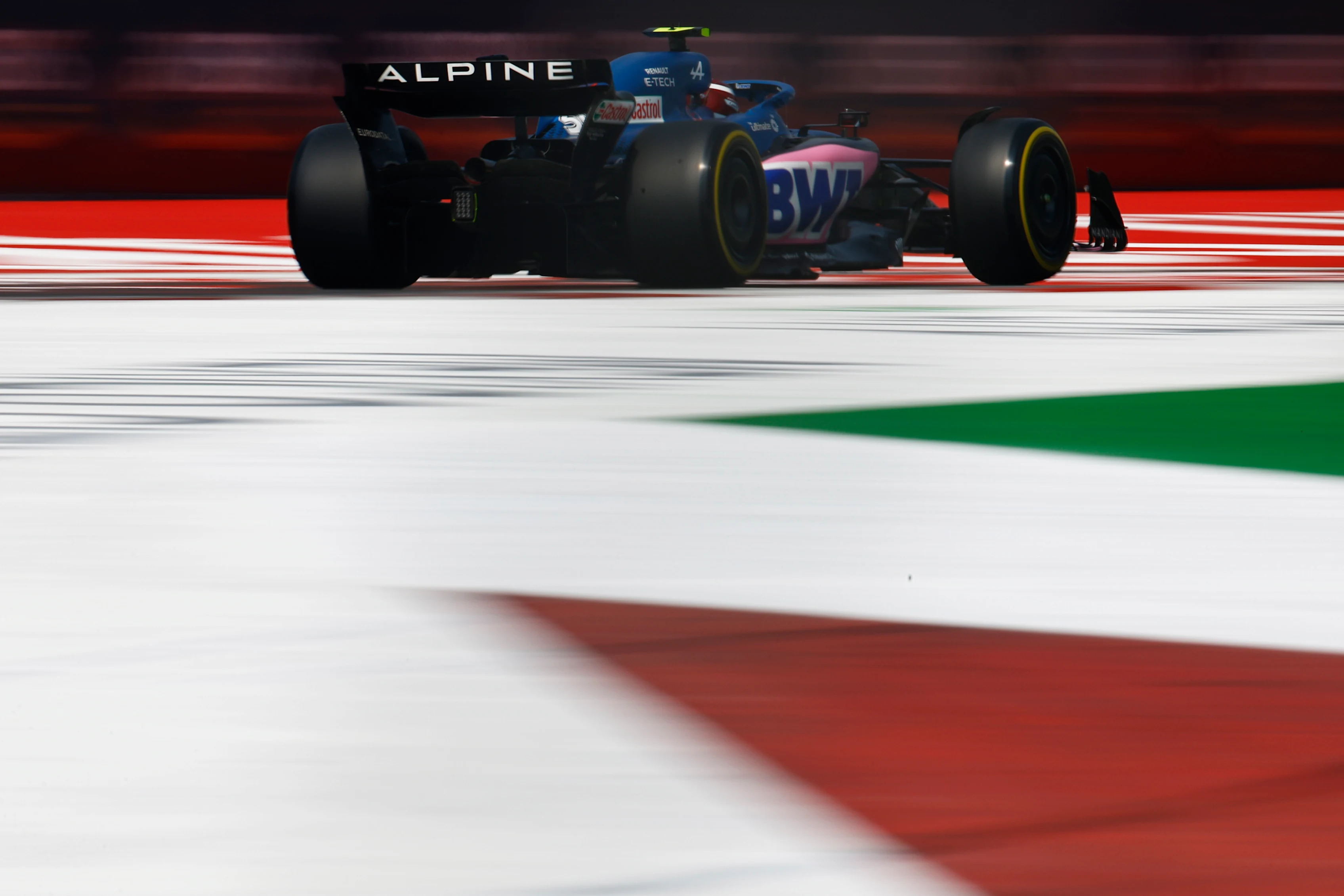 MEXICO CITY, MEXICO - OCTOBER 29: Esteban Ocon of France driving the (31) Alpine F1 A522 Renault on track during final practice ahead of the F1 Grand Prix of Mexico at Autodromo Hermanos Rodriguez on October 29, 2022 in Mexico City, Mexico. (Photo by Chris Graythen/Getty Images)