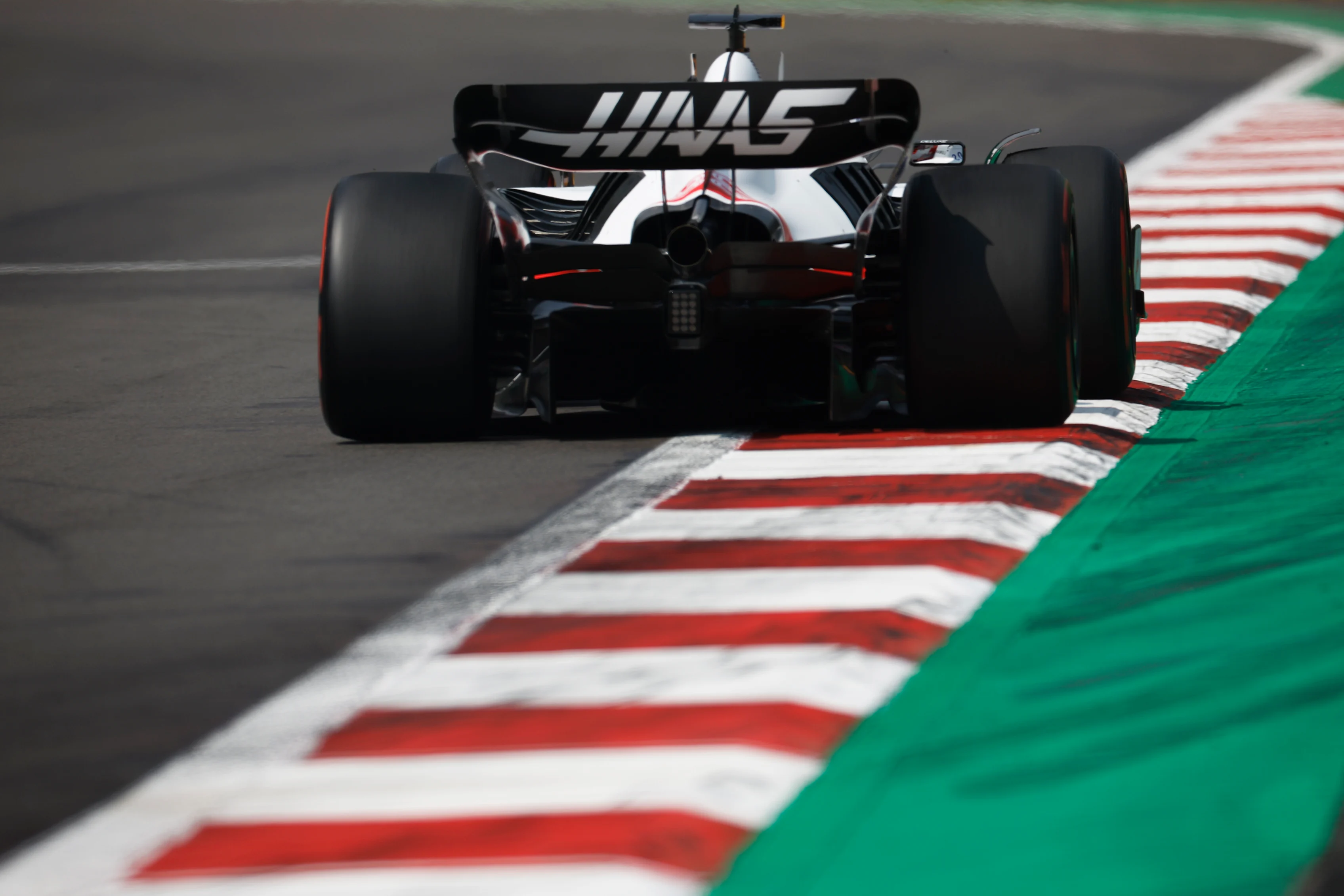 MEXICO CITY, MEXICO - OCTOBER 29: Kevin Magnussen of Denmark driving the (20) Haas F1 VF-22 Ferrari on track during final practice ahead of the F1 Grand Prix of Mexico at Autodromo Hermanos Rodriguez on October 29, 2022 in Mexico City, Mexico. (Photo by Chris Graythen/Getty Images)