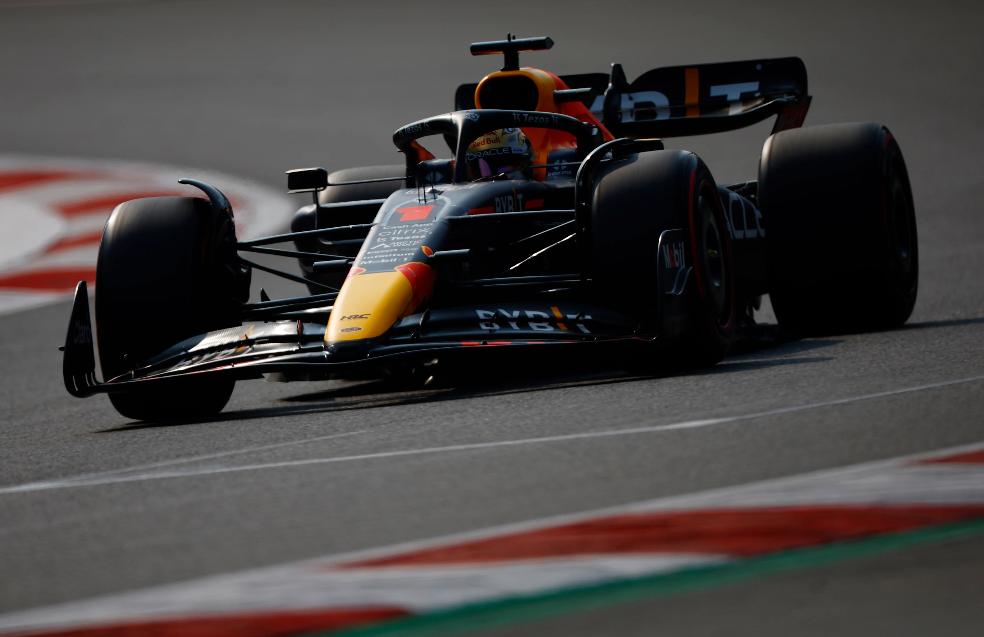 MEXICO CITY, MEXICO - OCTOBER 29: Max Verstappen of the Netherlands driving the (1) Oracle Red Bull