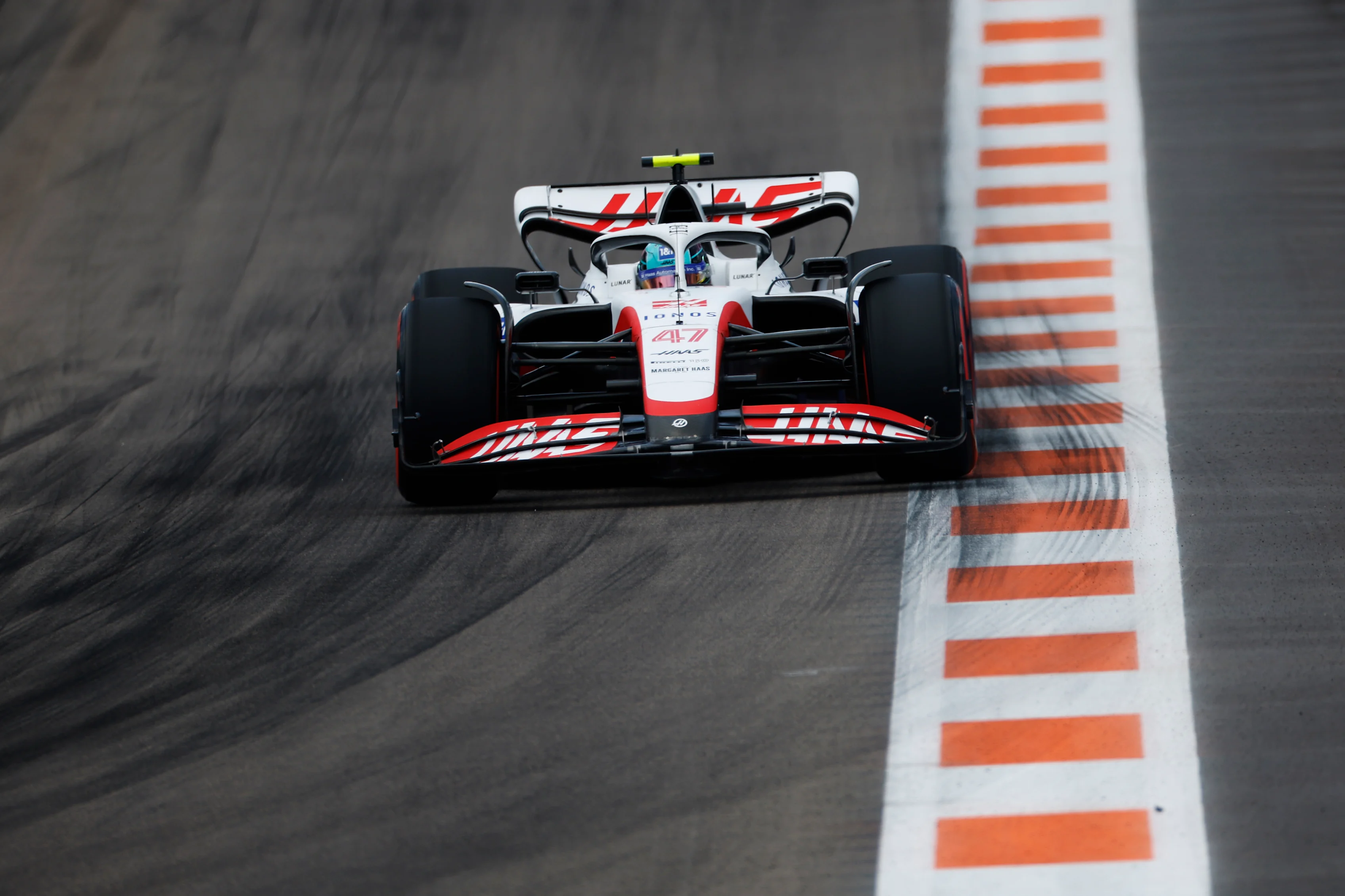MIAMI, FLORIDA - MAY 07: Mick Schumacher of Germany driving the (47) Haas F1 VF-22 Ferrari on track during final practice ahead of the F1 Grand Prix of Miami at the Miami International Autodrome on May 07, 2022 in Miami, Florida. (Photo by Chris Graythen/Getty Images)