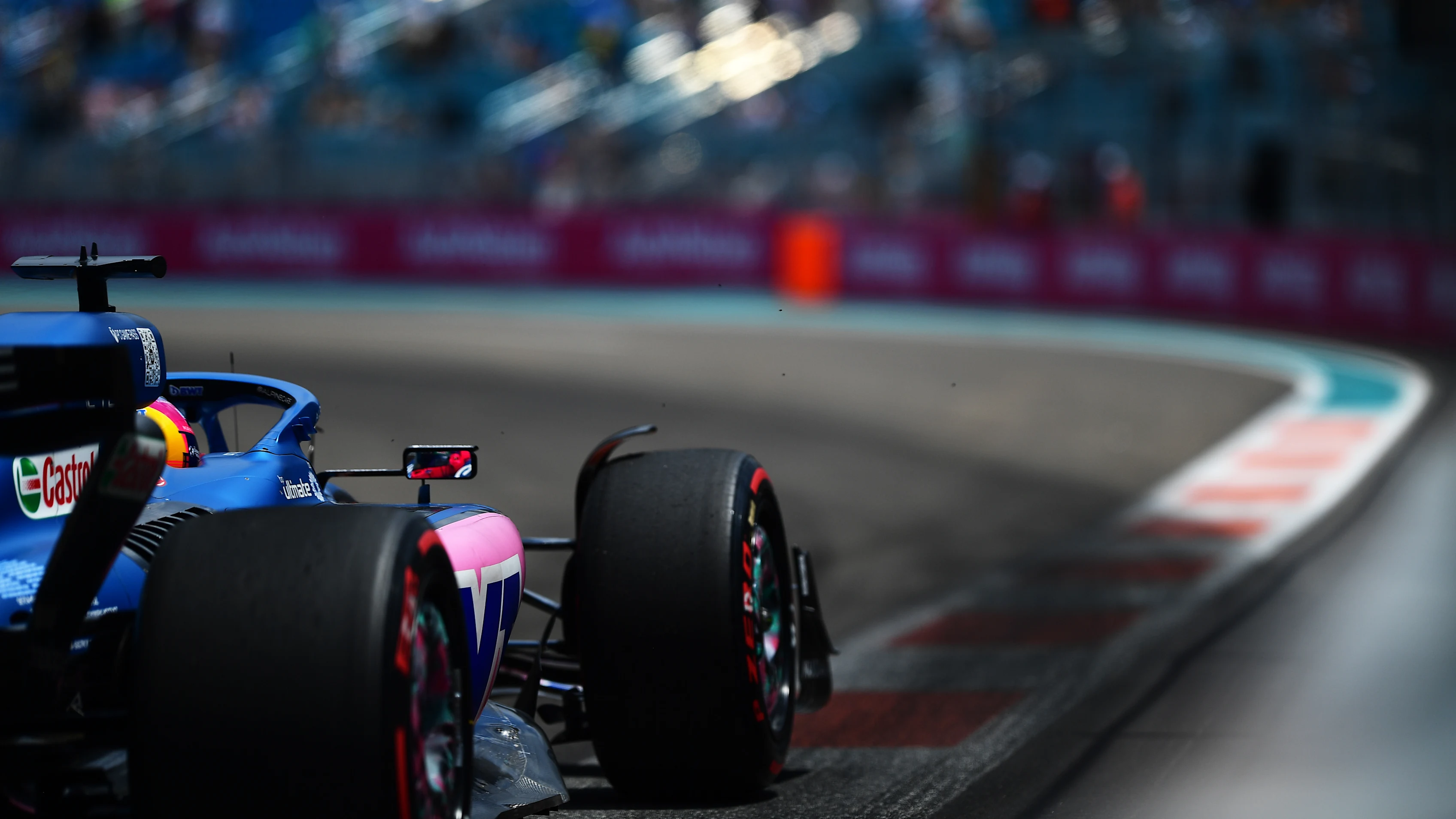 MIAMI, FLORIDA - MAY 07: Fernando Alonso of Spain driving the (14) Alpine F1 A522 Renault on track during final practice ahead of the F1 Grand Prix of Miami at the Miami International Autodrome on May 07, 2022 in Miami, Florida. (Photo by Mario Renzi - Formula 1/Formula 1 via Getty Images)