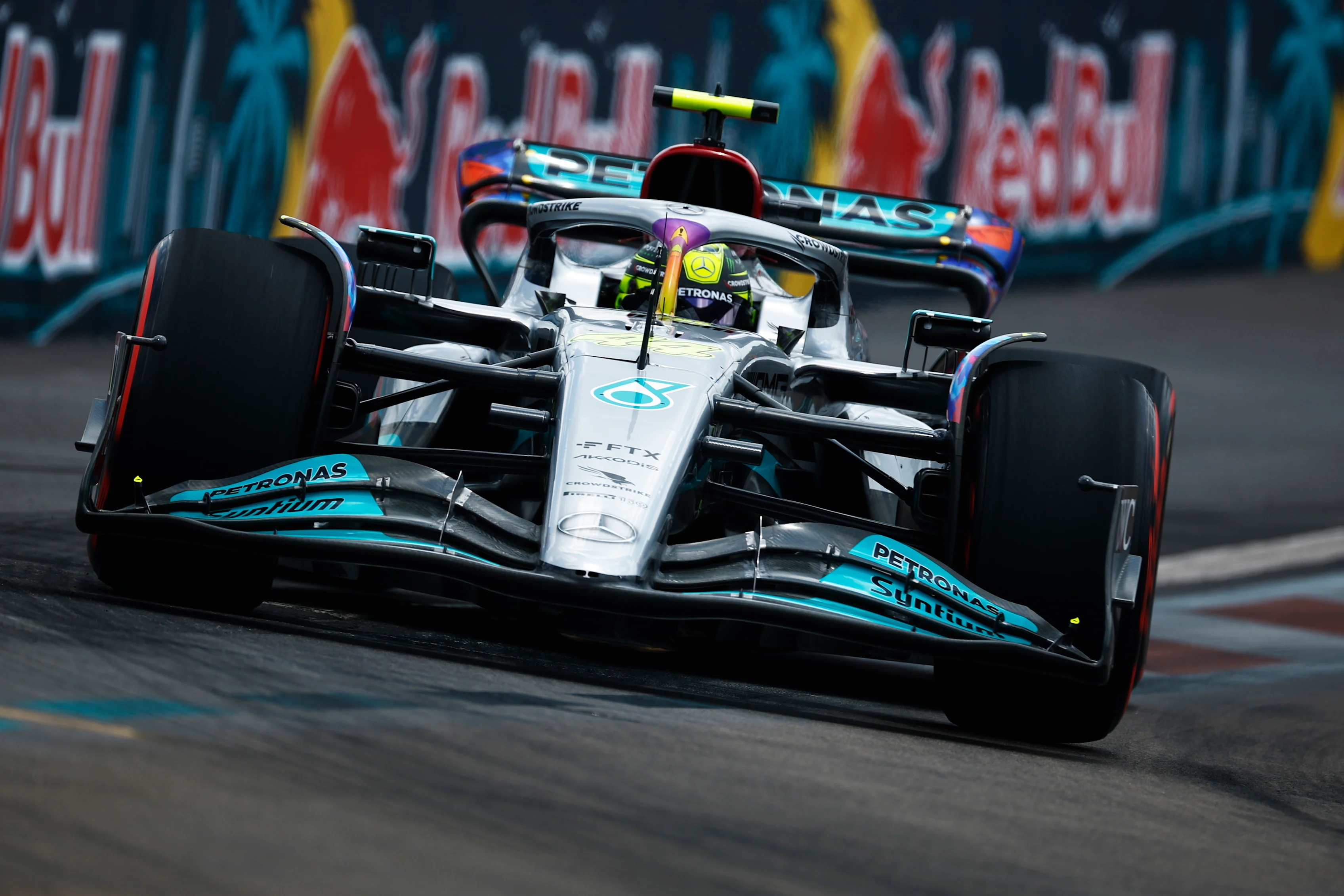 MIAMI, FLORIDA - MAY 07: Lewis Hamilton of Great Britain driving the (44) Mercedes AMG Petronas F1
