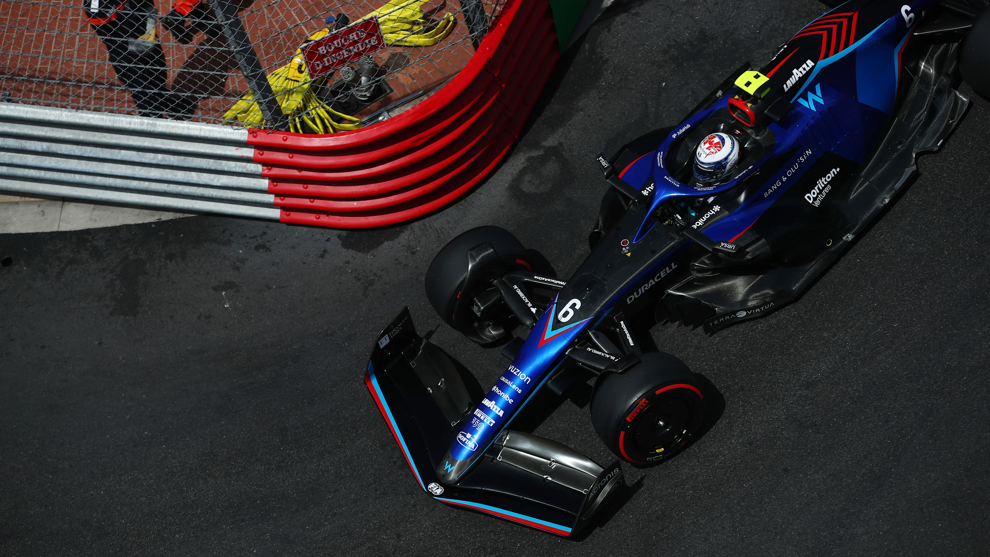 MONTE-CARLO, MONACO - MAY 28: Nicholas Latifi of Canada driving the (6) Williams FW44 Mercedes on track during final practice ahead of the F1 Grand Prix of Monaco at Circuit de Monaco on May 28, 2022 in Monte-Carlo, Monaco. (Photo by Joe Portlock - Formula 1/Formula 1 via Getty Images)