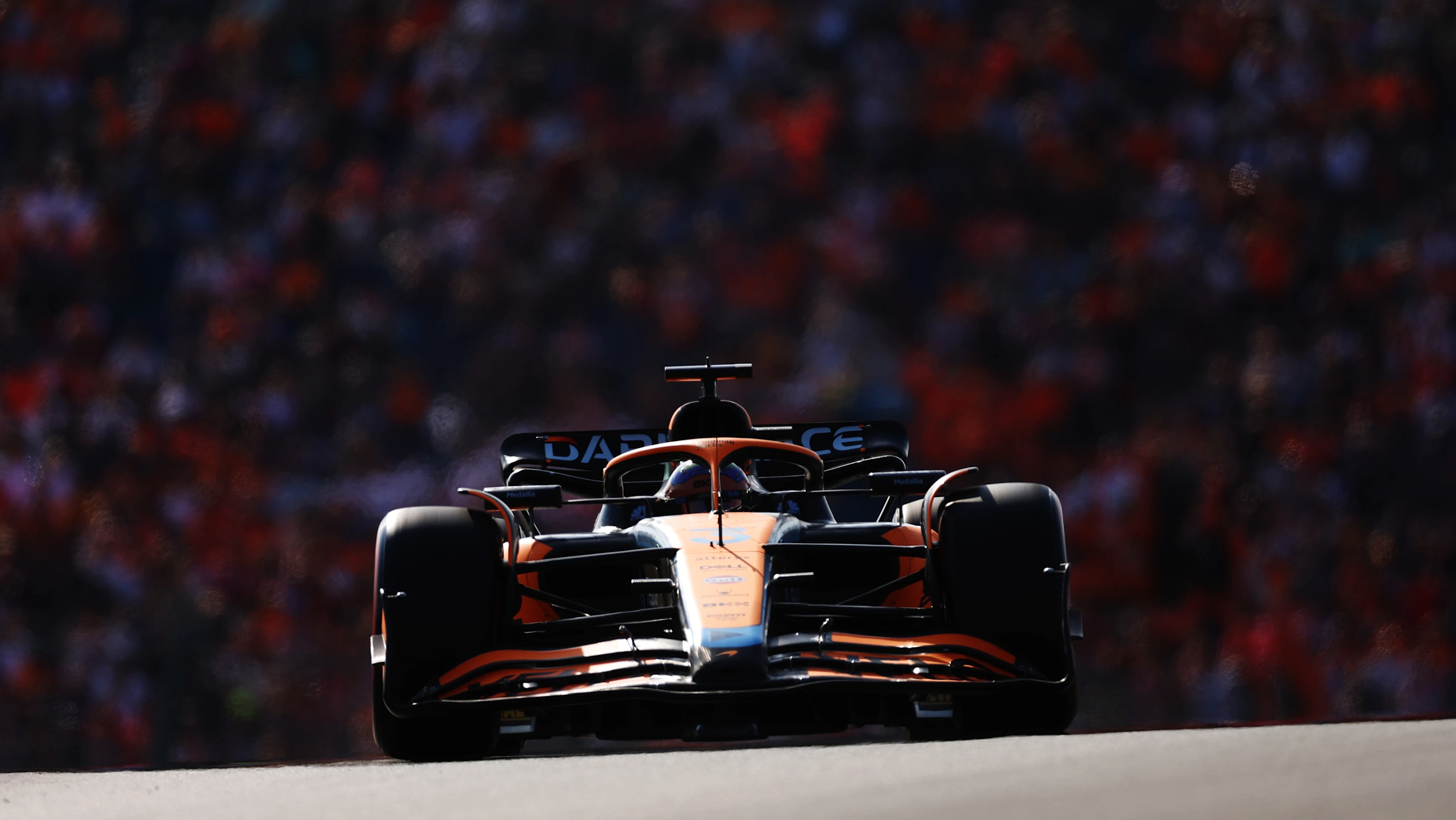 ZANDVOORT, NETHERLANDS - SEPTEMBER 02: Daniel Ricciardo of Australia driving the (3) McLaren MCL36 Mercedes on track during practice ahead of the F1 Grand Prix of The Netherlands at Circuit Zandvoort on September 02, 2022 in Zandvoort, Netherlands. (Photo by Lars Baron - Formula 1/Formula 1 via Getty Images)