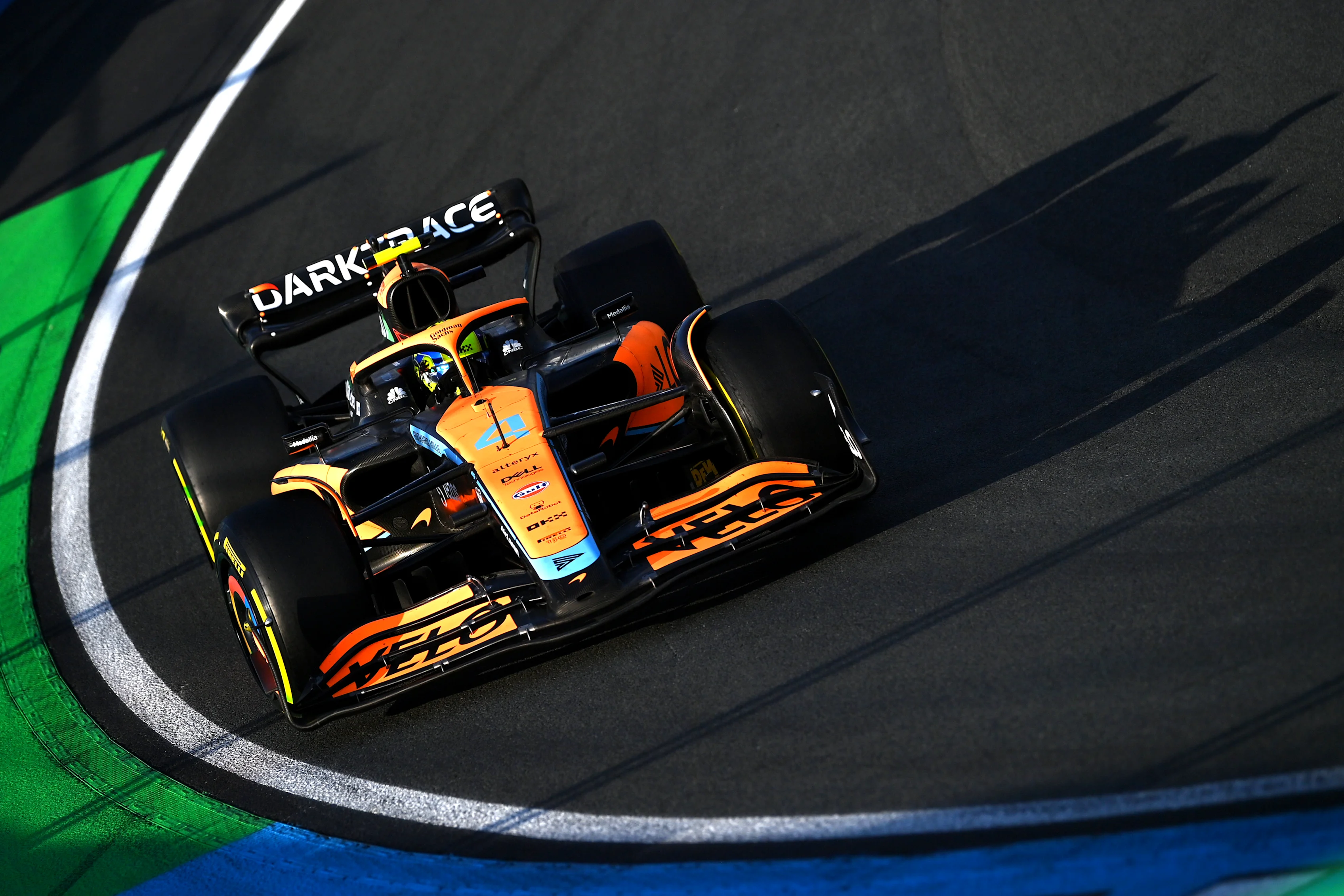 ZANDVOORT, NETHERLANDS - SEPTEMBER 02: Lando Norris of Great Britain driving the (4) McLaren MCL36