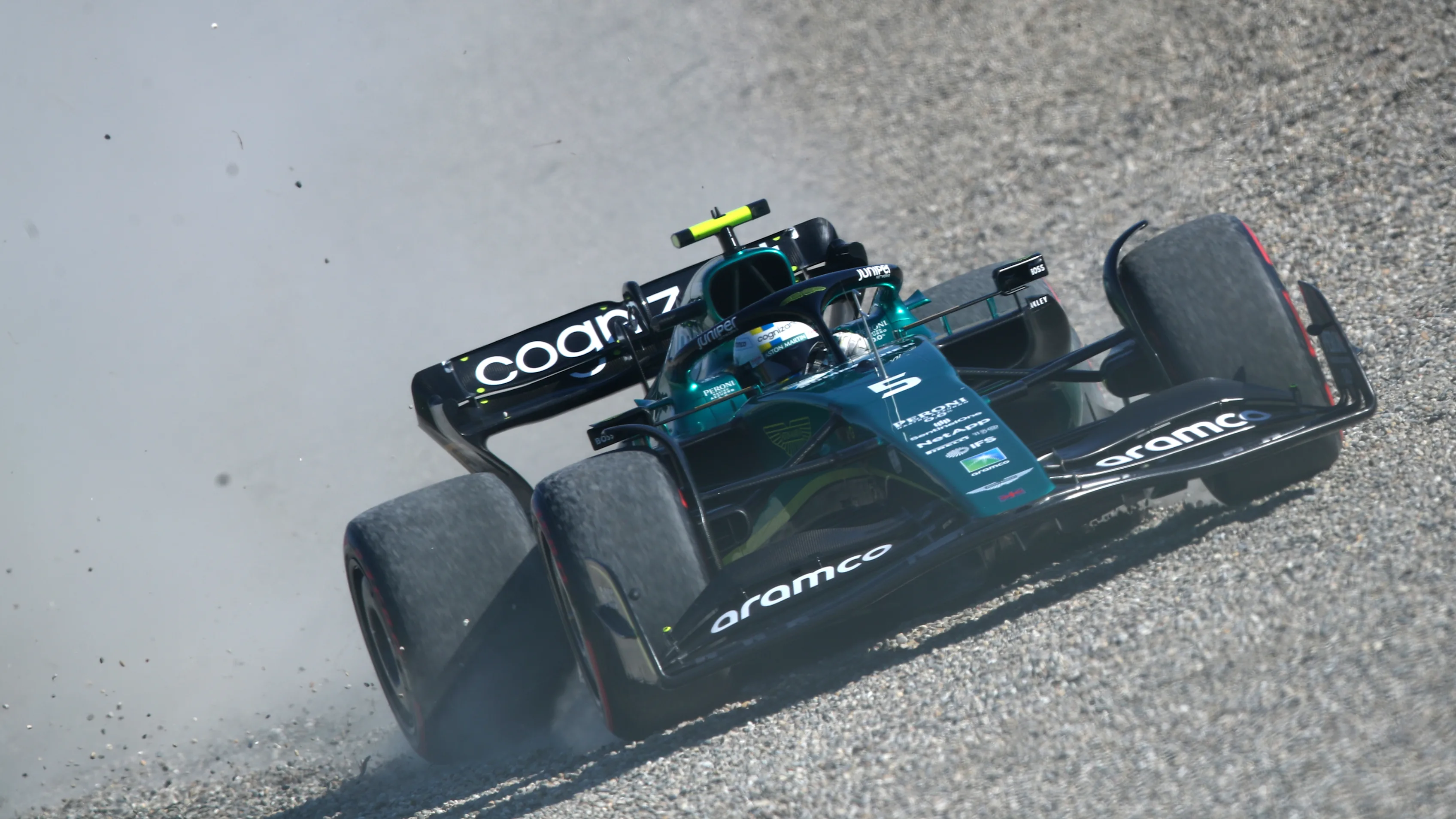 ZANDVOORT, NETHERLANDS - SEPTEMBER 03: Sebastian Vettel of Germany driving the (5) Aston Martin