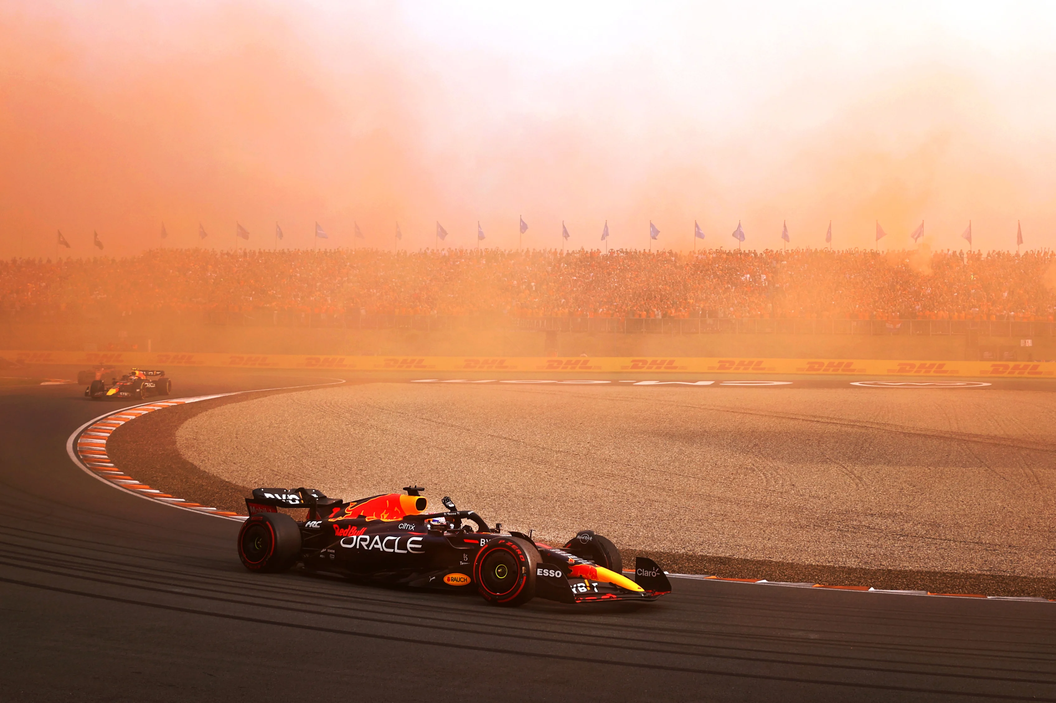 ZANDVOORT, NETHERLANDS - SEPTEMBER 04: (EDITOR'S NOTE: Alternate crop) Race winner Max Verstappen