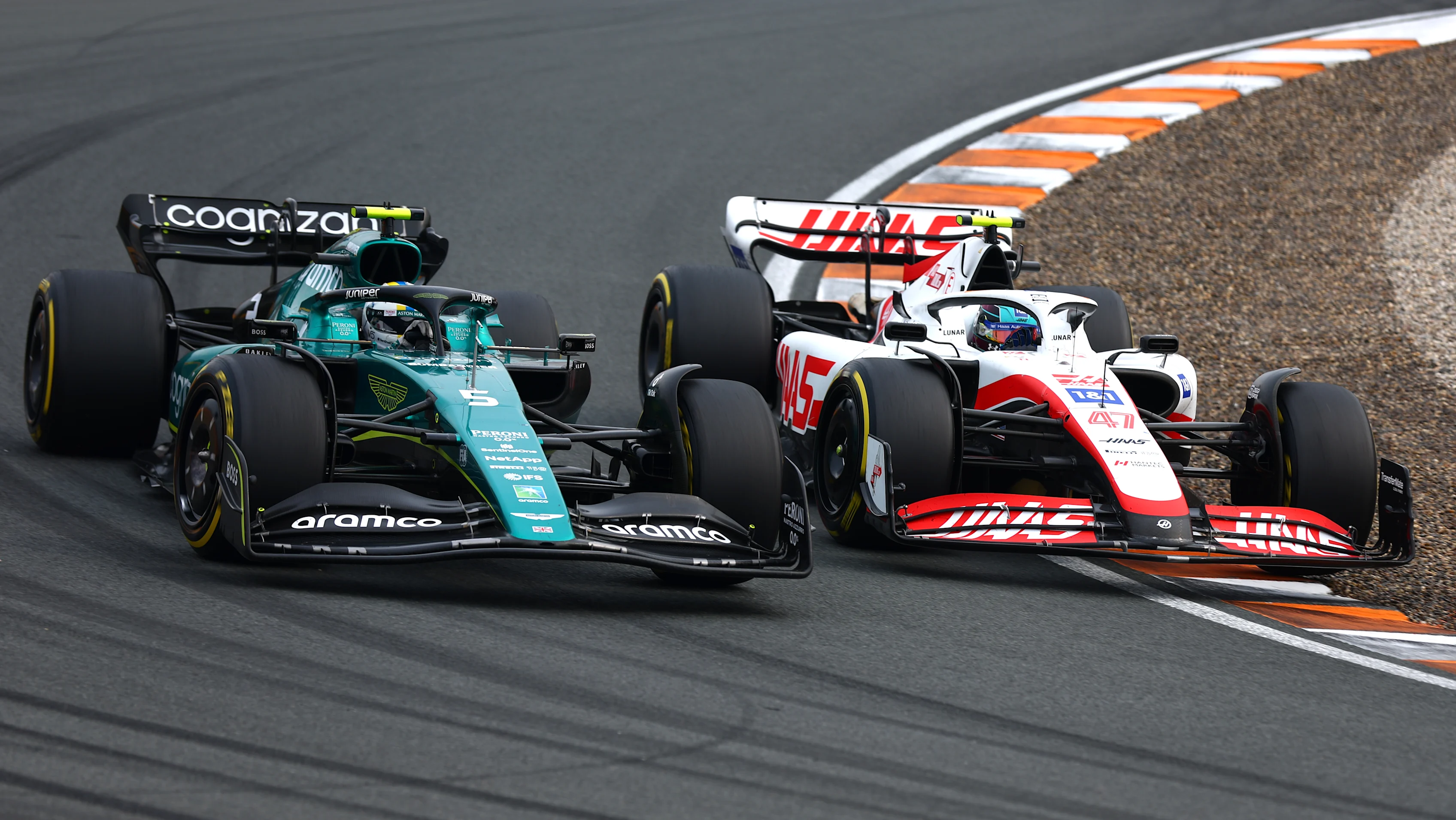 ZANDVOORT, NETHERLANDS - SEPTEMBER 04: Sebastian Vettel of Germany driving the (5) Aston Martin