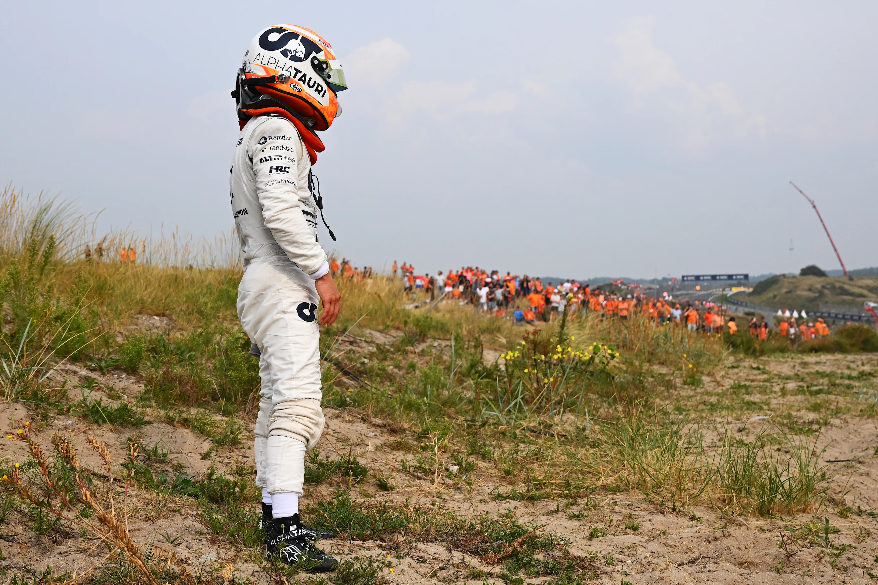 ZANDVOORT, NETHERLANDS - SEPTEMBER 04: Yuki Tsunoda of Japan and Scuderia AlphaTauri looks on after
