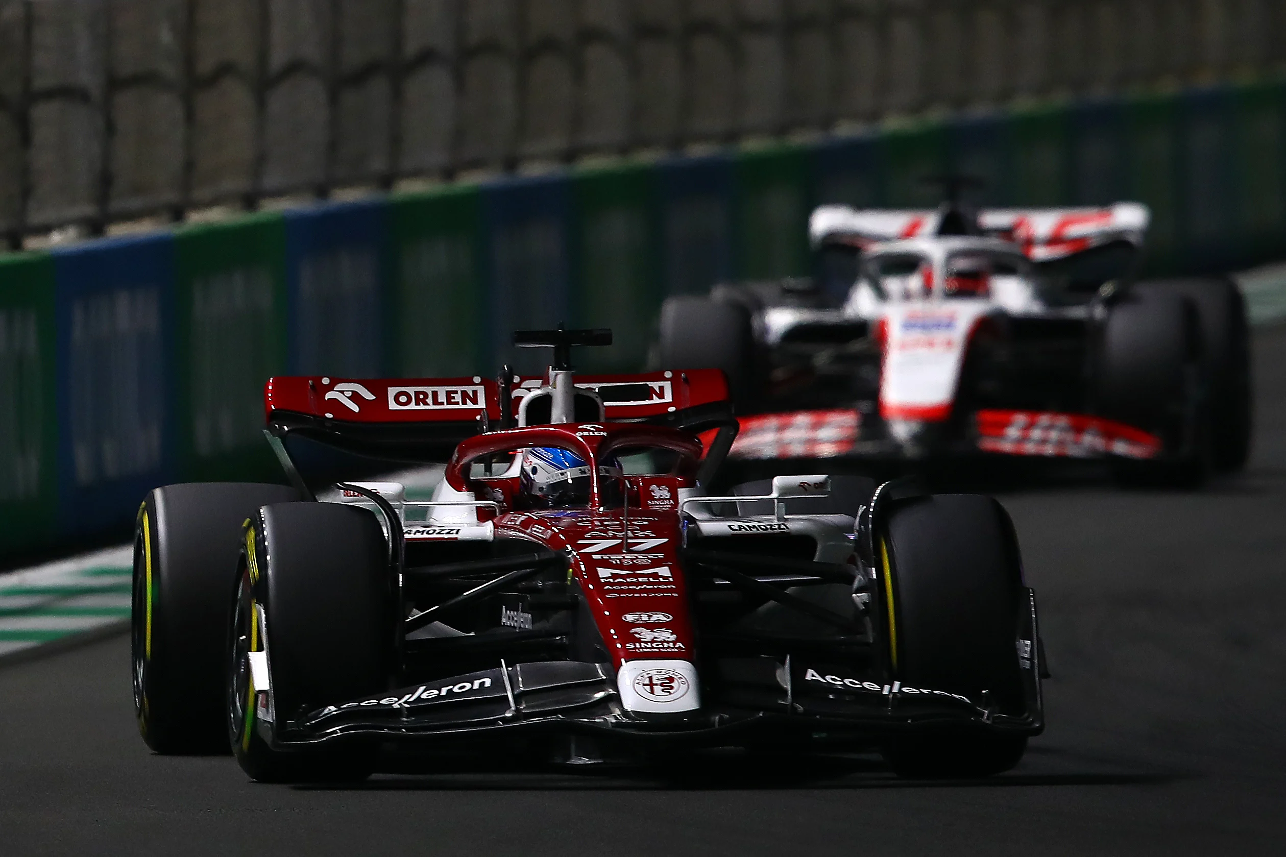 JEDDAH, SAUDI ARABIA - MARCH 27: Valtteri Bottas of Finland driving the (77) Alfa Romeo F1 C42