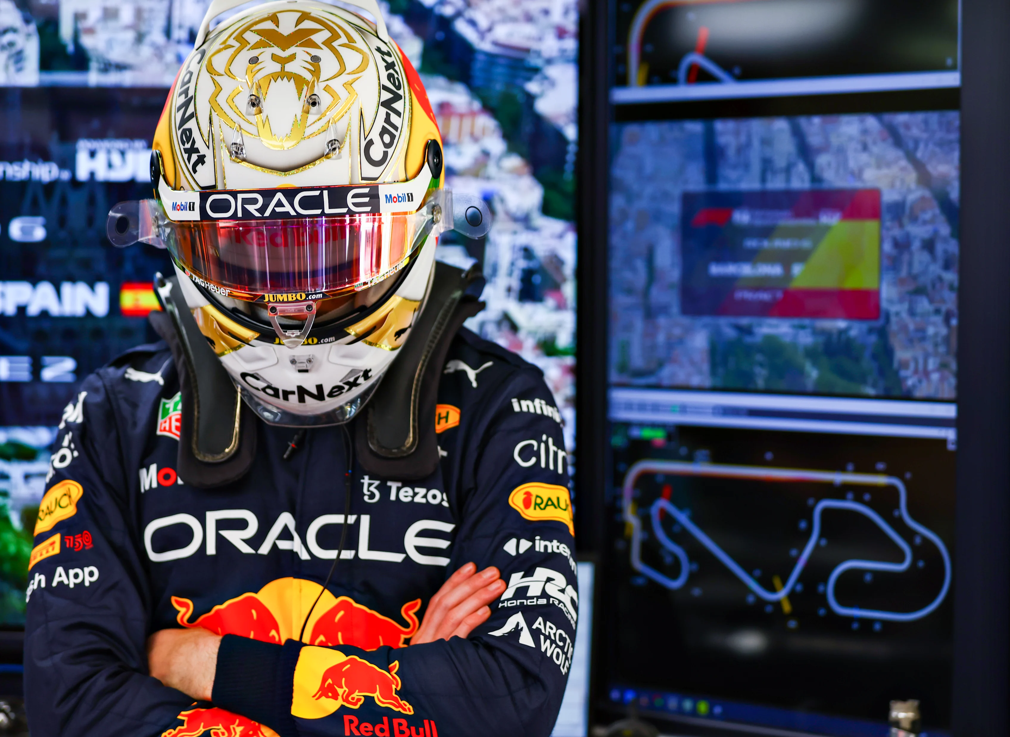 BARCELONA, SPAIN - MAY 20: Max Verstappen of the Netherlands and Oracle Red Bull Racing prepares to