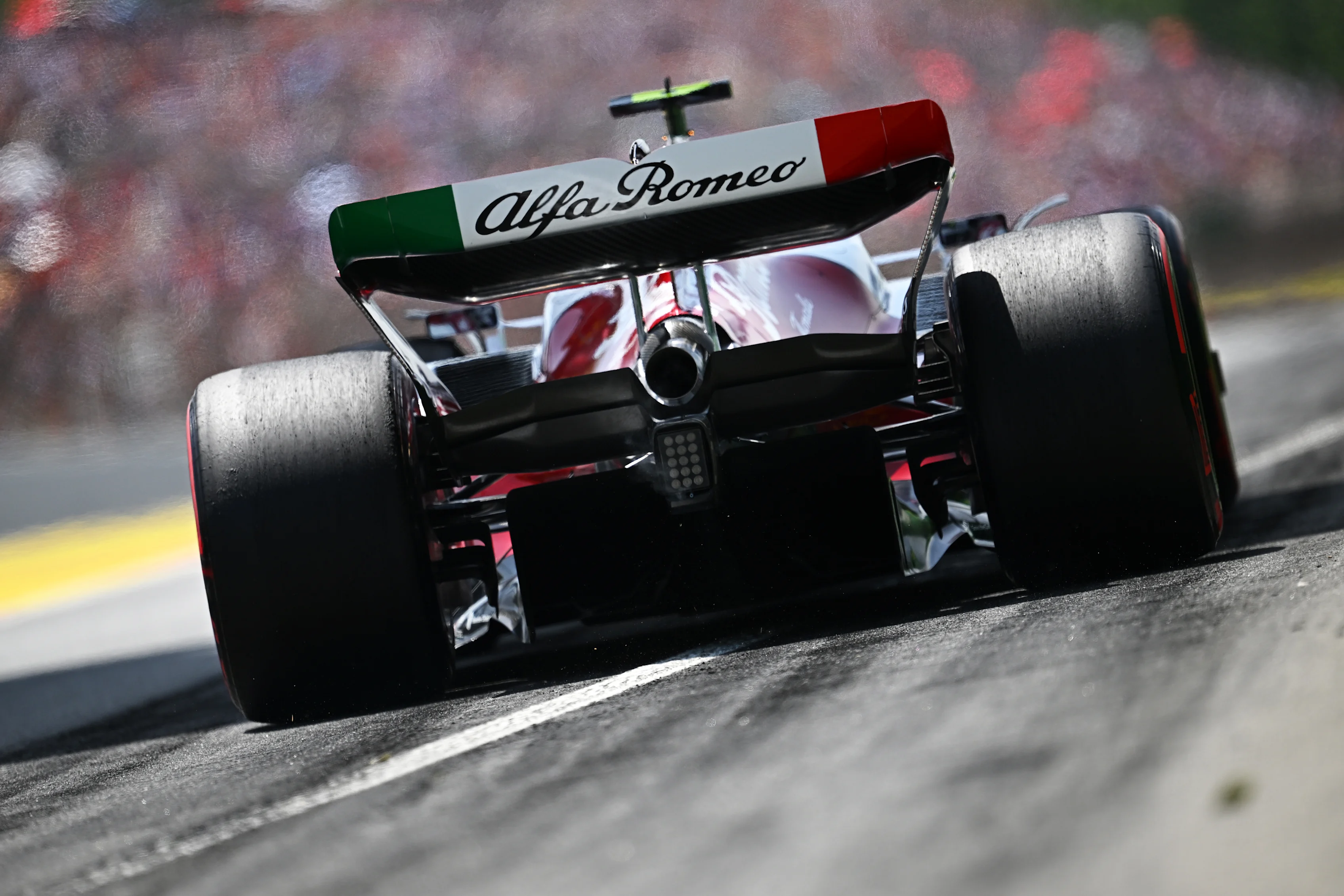 BARCELONA, SPAIN - MAY 21: Zhou Guanyu of China driving the (24) Alfa Romeo F1 C42 Ferrari on track during practice ahead of the F1 Grand Prix of Spain at Circuit de Barcelona-Catalunya on May 21, 2022 in Barcelona, Spain. (Photo by Clive Mason/Getty Images)