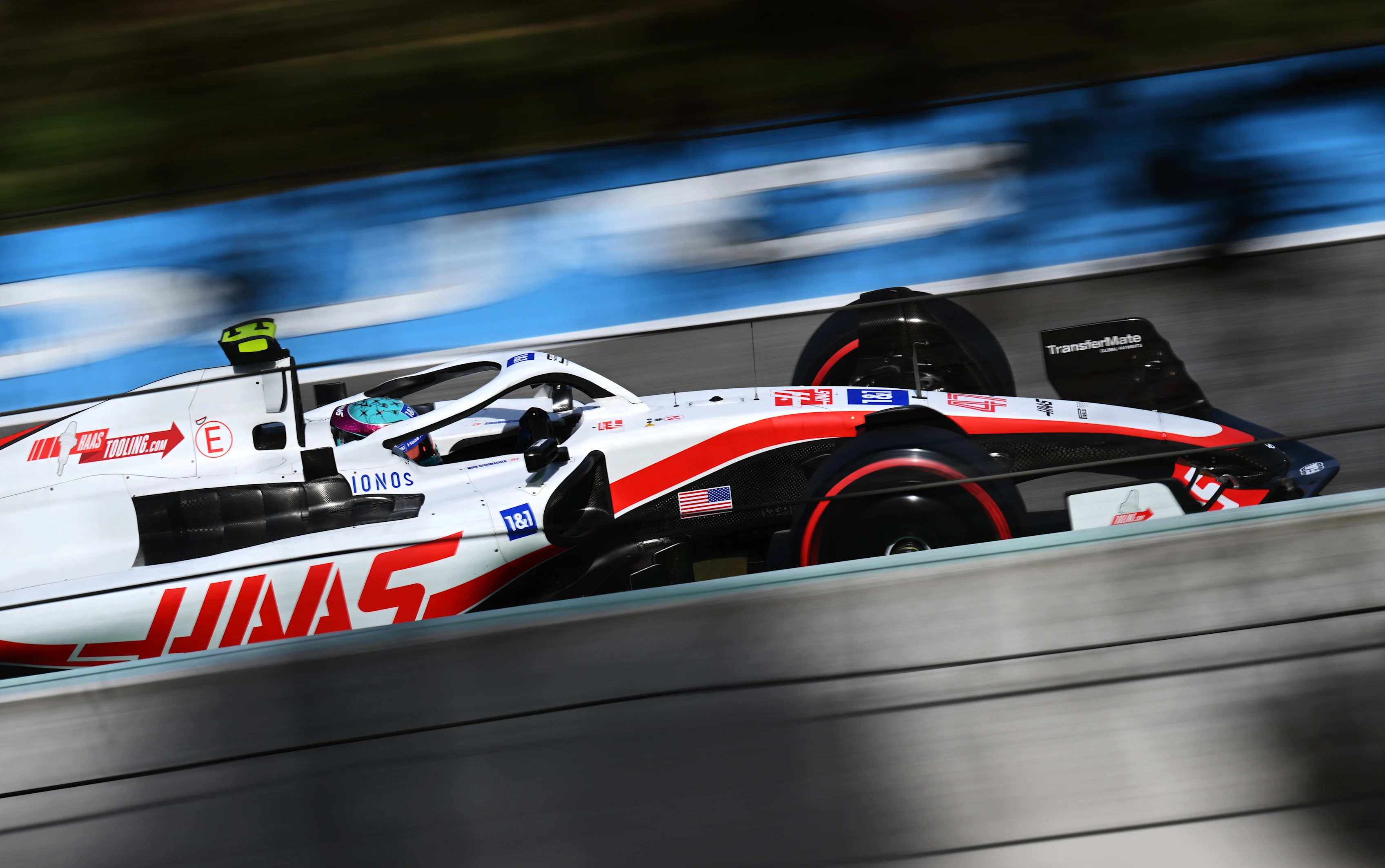 BARCELONA, SPAIN - MAY 21: Mick Schumacher of Germany driving the (47) Haas F1 VF-22 Ferrari on