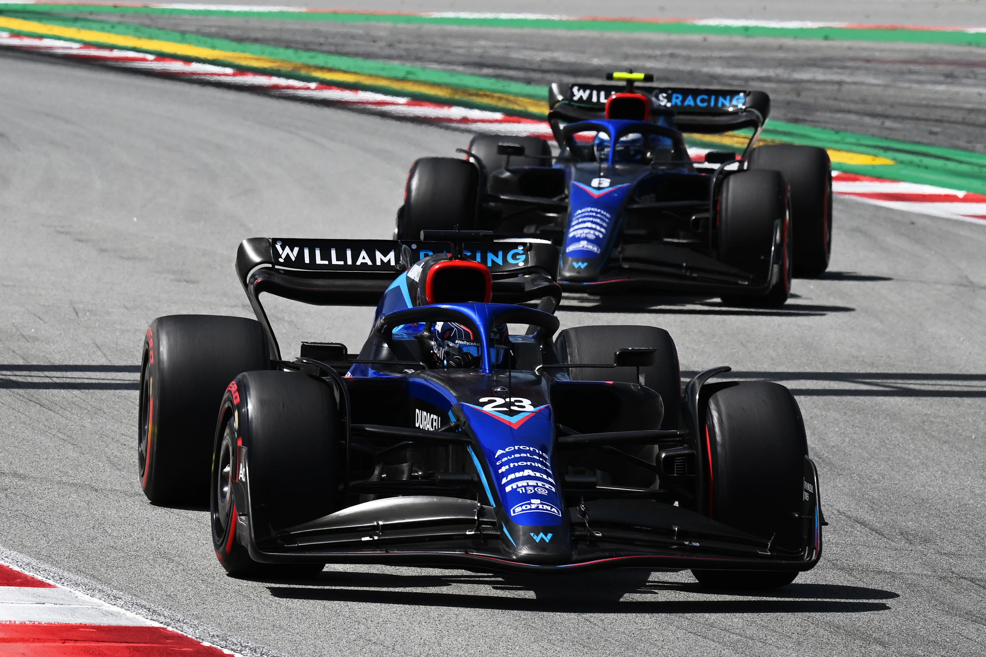 BARCELONA, SPAIN - MAY 22: Alexander Albon of Thailand driving the (23) Williams FW44 Mercedes