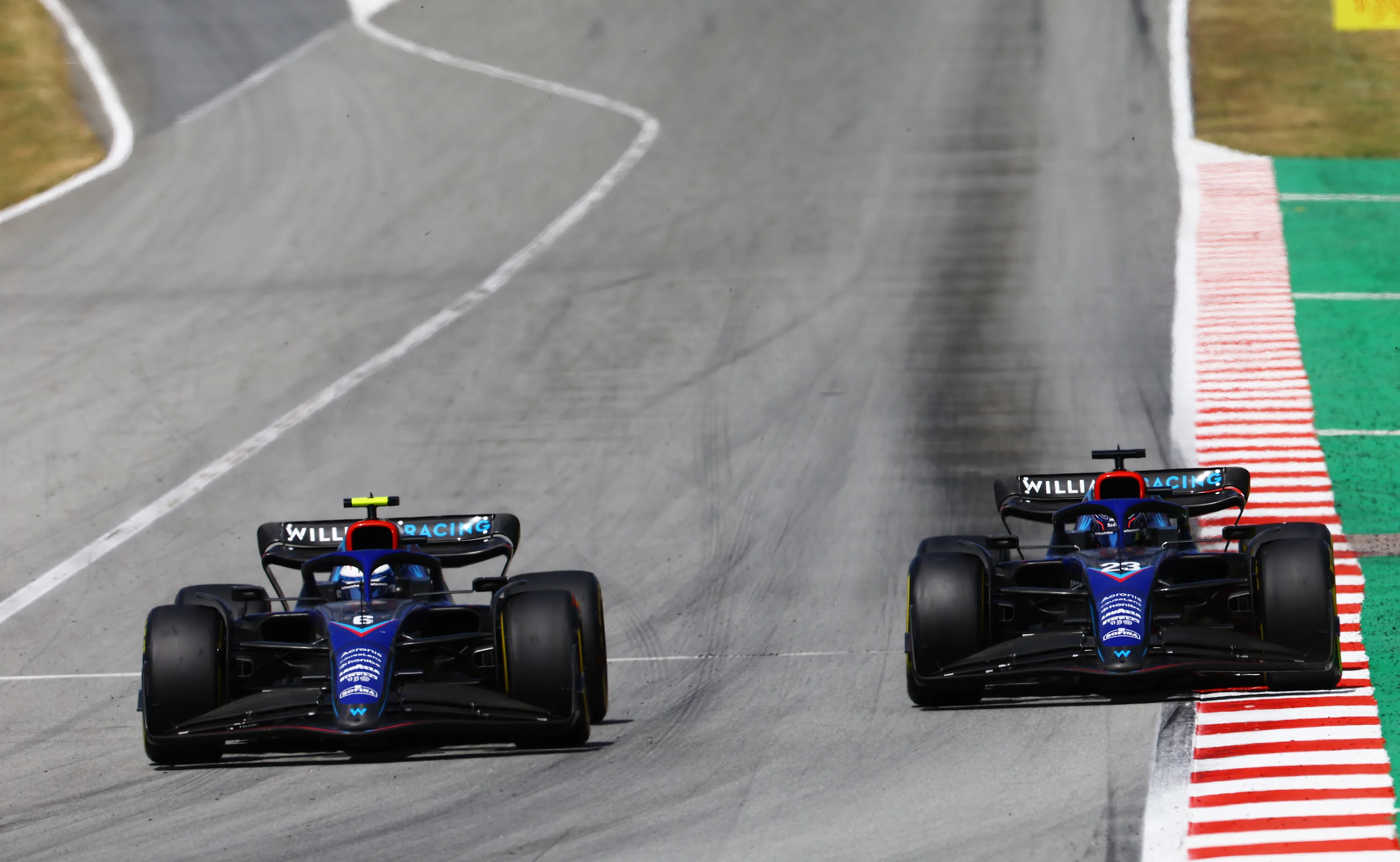 BARCELONA, SPAIN - MAY 22: Nicholas Latifi of Canada driving the (6) Williams FW44 Mercedes and