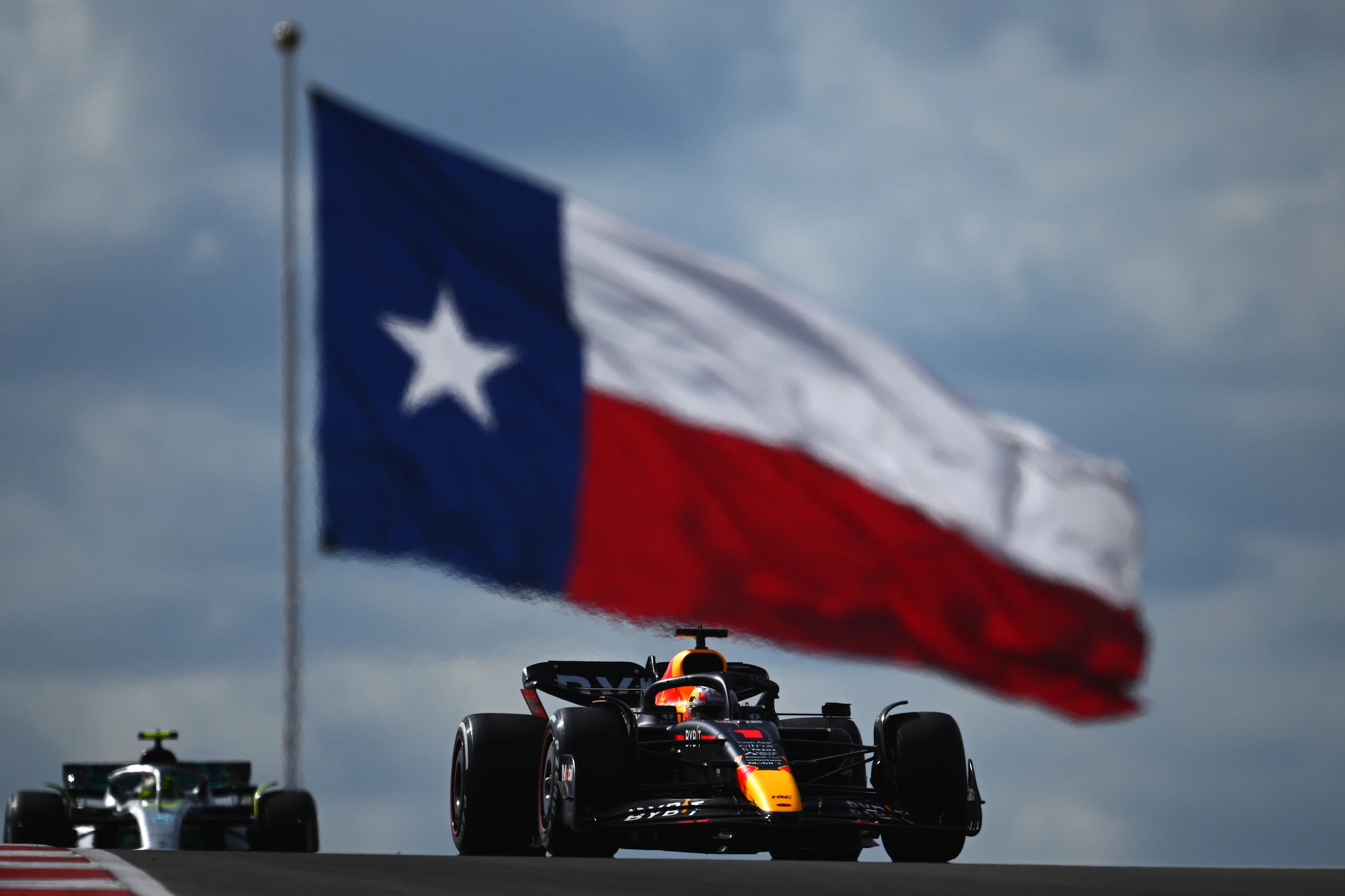 AUSTIN, TEXAS - OCTOBER 23: Max Verstappen of the Netherlands driving the (1) Oracle Red Bull