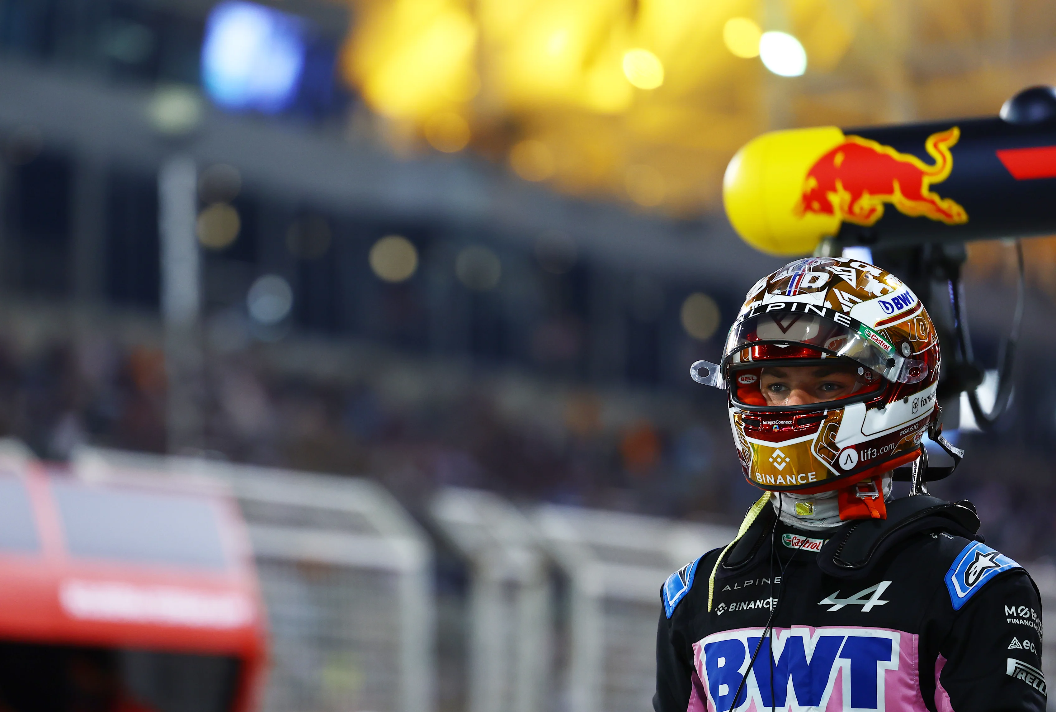 BAHRAIN, BAHRAIN - MARCH 04: 20th placed qualifier Pierre Gasly of France and Alpine F1 walks in