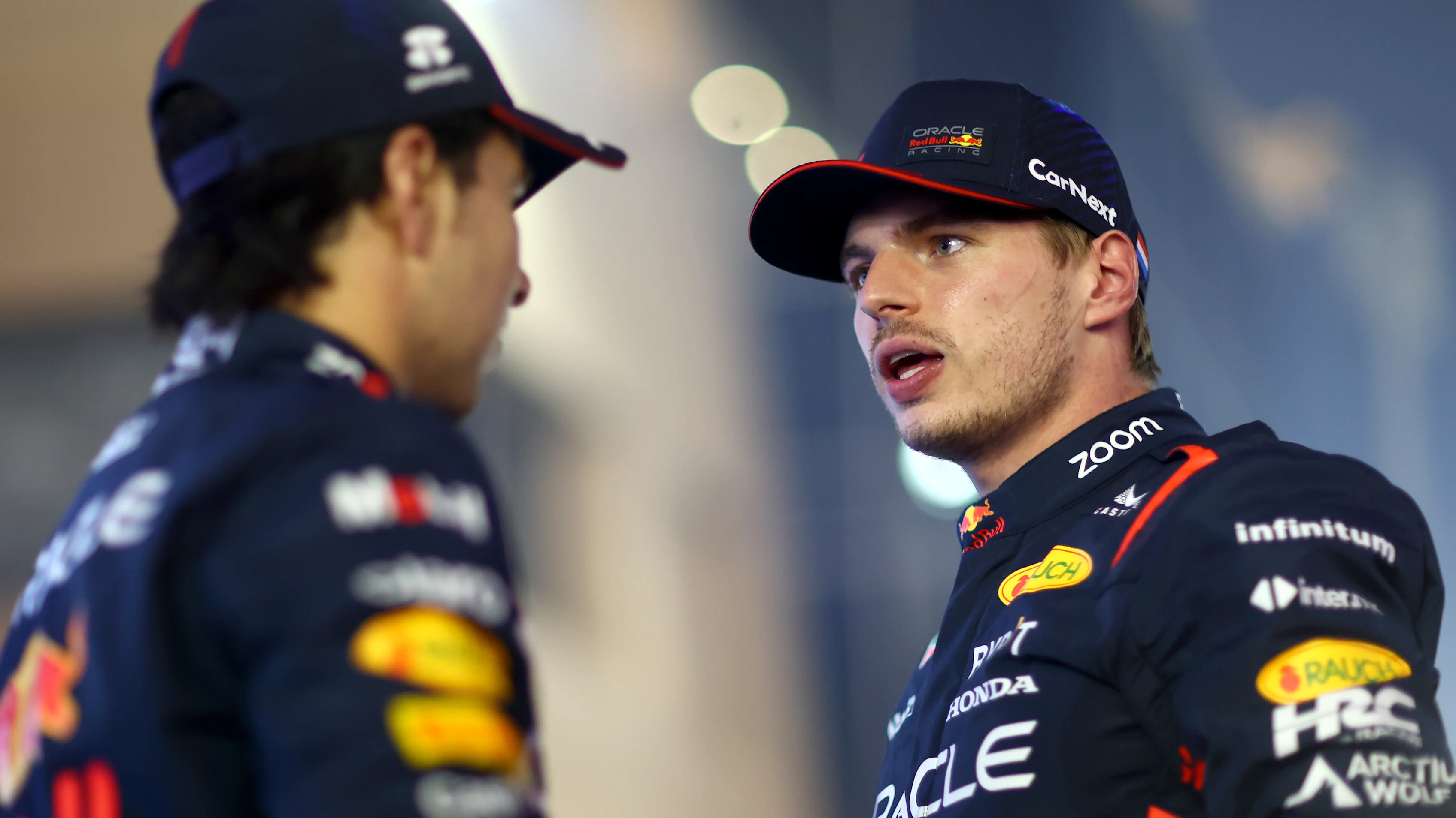 Sergio Perez and Max Verstappen