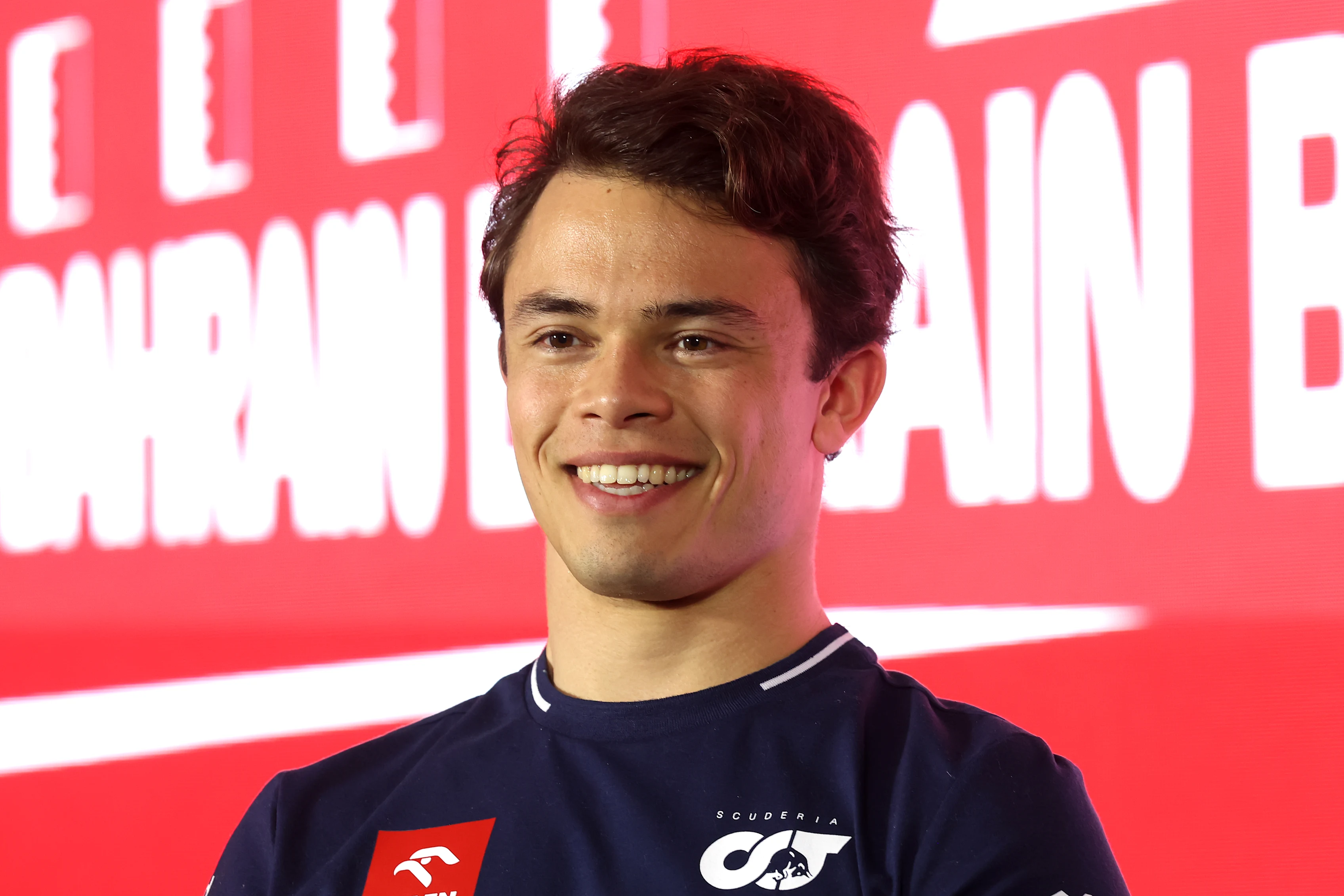 BAHRAIN, BAHRAIN - MARCH 02: Nyck de Vries of Netherlands and Scuderia AlphaTauri attends the