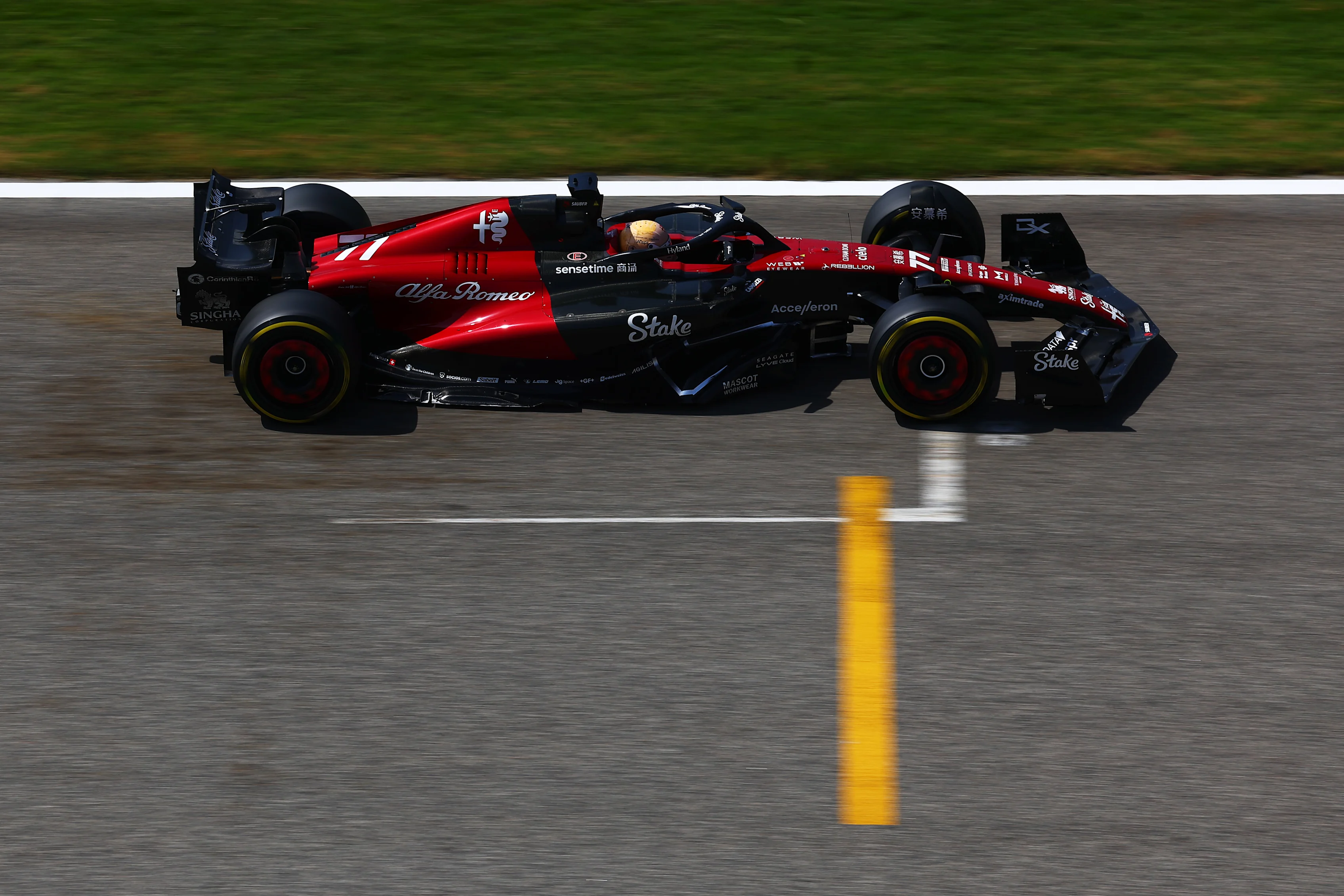 BAHRAIN, BAHRAIN - FEBRUARY 25: Valtteri Bottas of Finland driving the (77) Alfa Romeo F1 C43