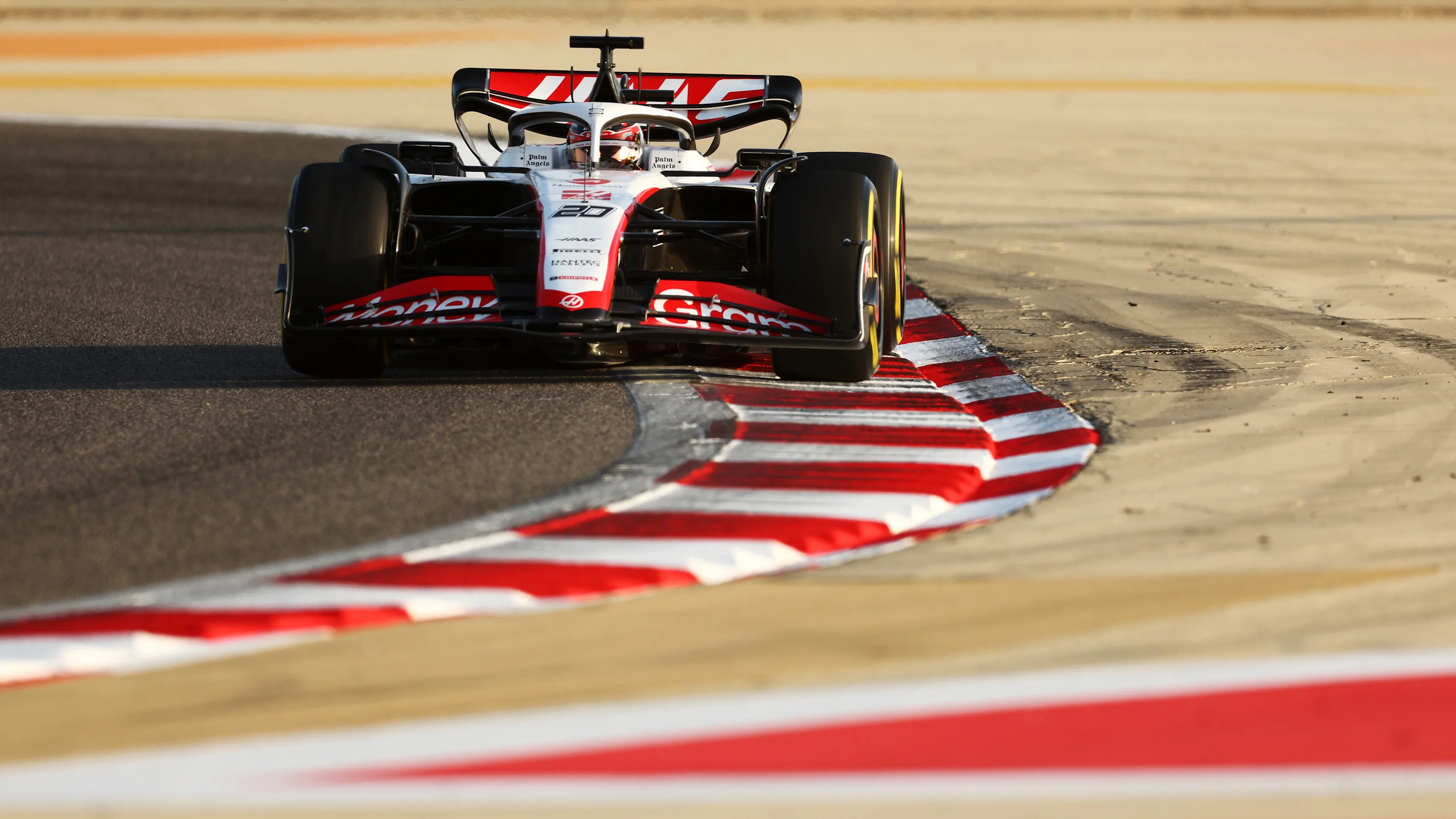 BAHRAIN, BAHRAIN - FEBRUARY 25: Kevin Magnussen of Denmark driving the (20) Haas F1 VF-23 Ferrari