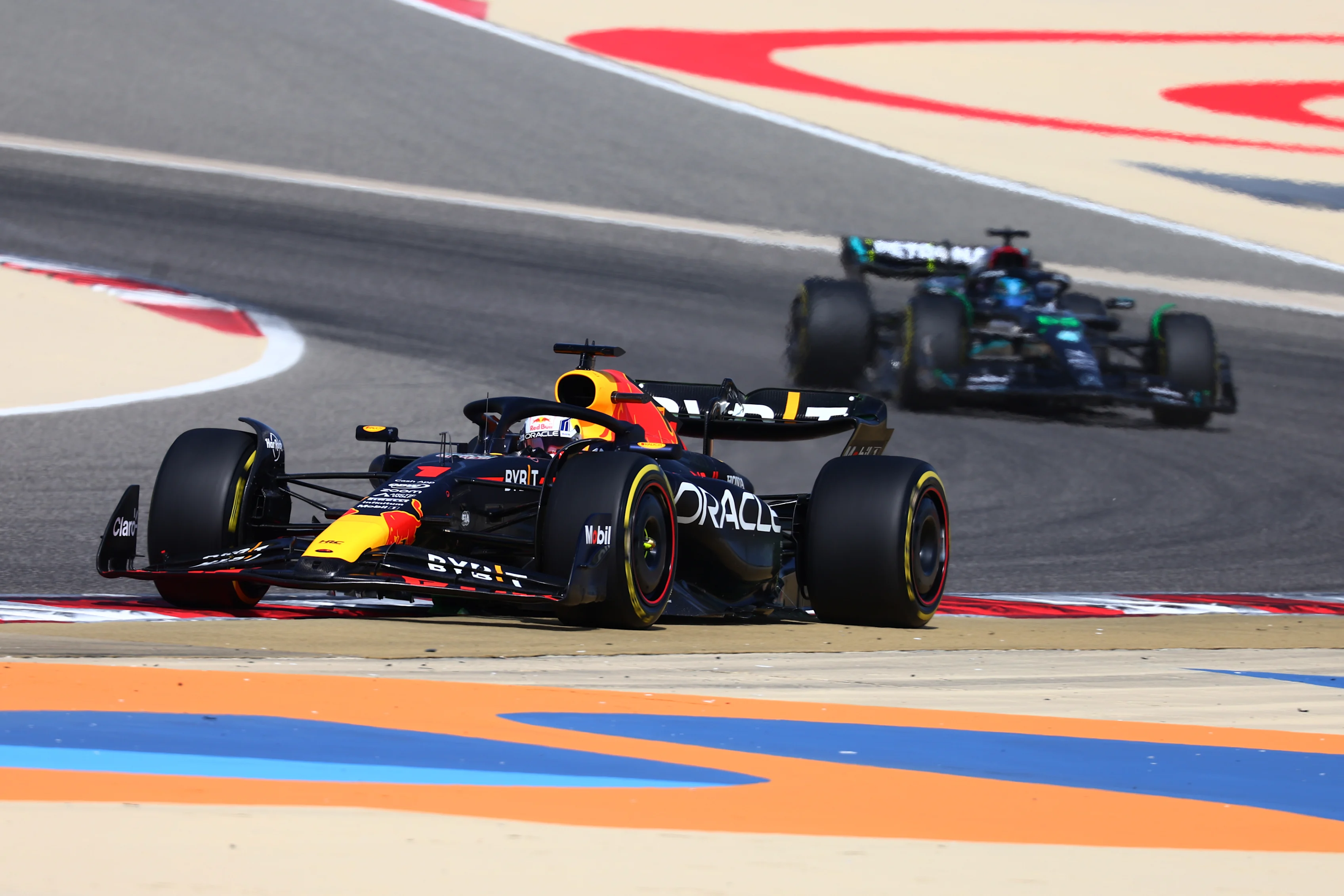 BAHRAIN, BAHRAIN - FEBRUARY 23: Max Verstappen of the Netherlands driving the (1) Oracle Red Bull