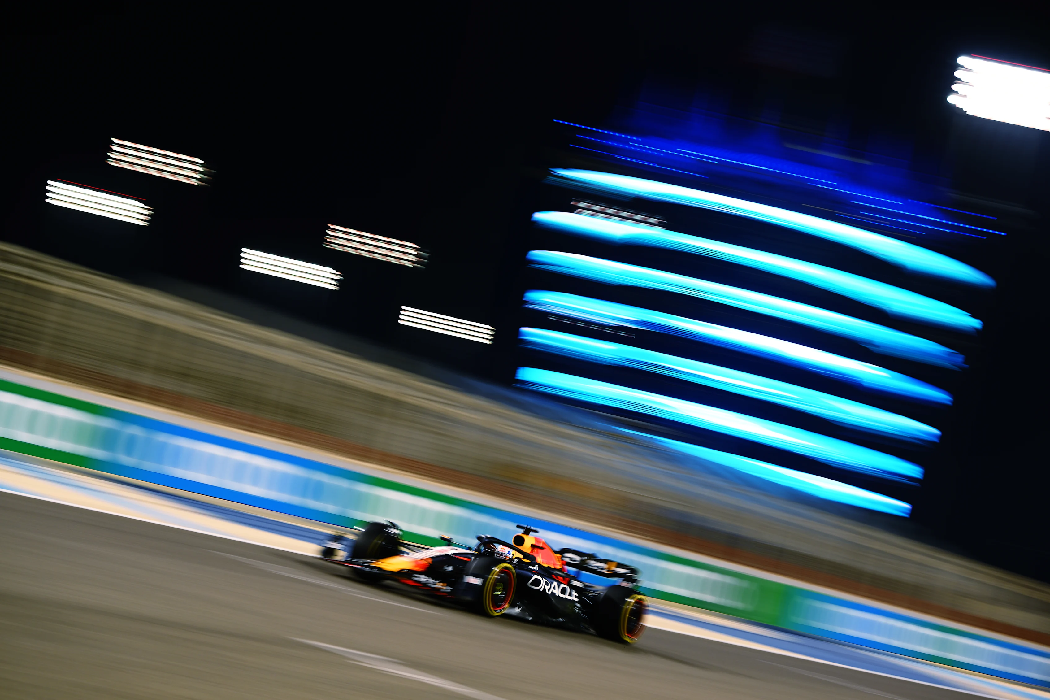 BAHRAIN, BAHRAIN - FEBRUARY 23: Max Verstappen of the Netherlands driving the (1) Oracle Red Bull