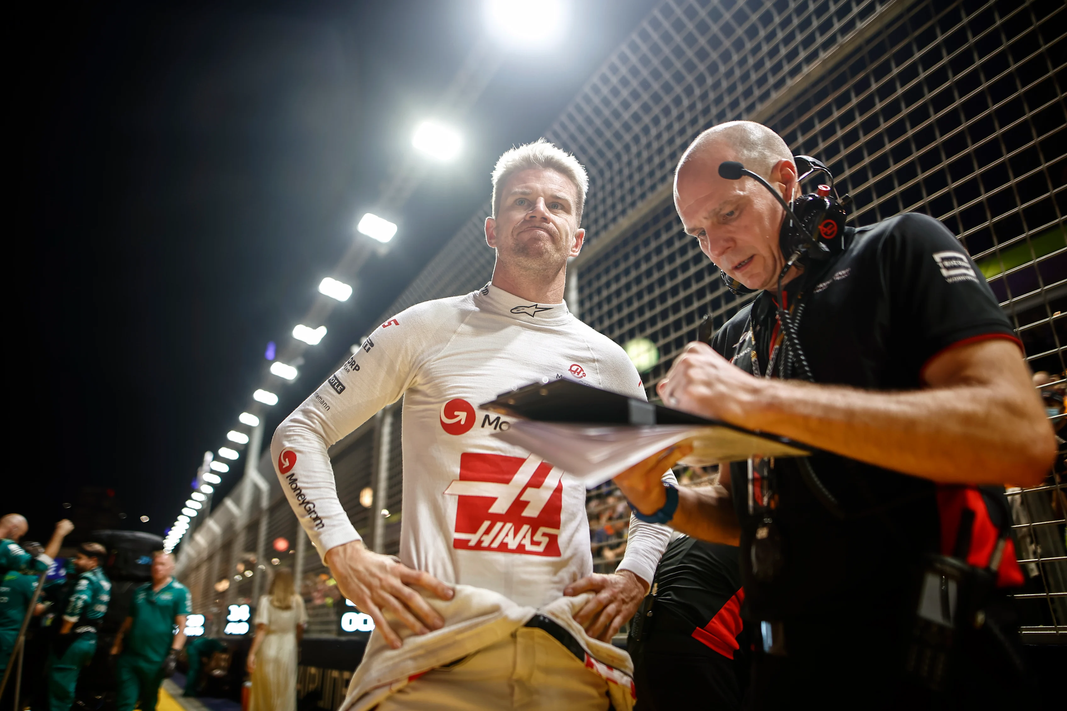MARINA BAY STREET CIRCUIT, SINGAPORE - SEPTEMBER 17: Nico Hulkenberg, Haas F1 Team, on the grid