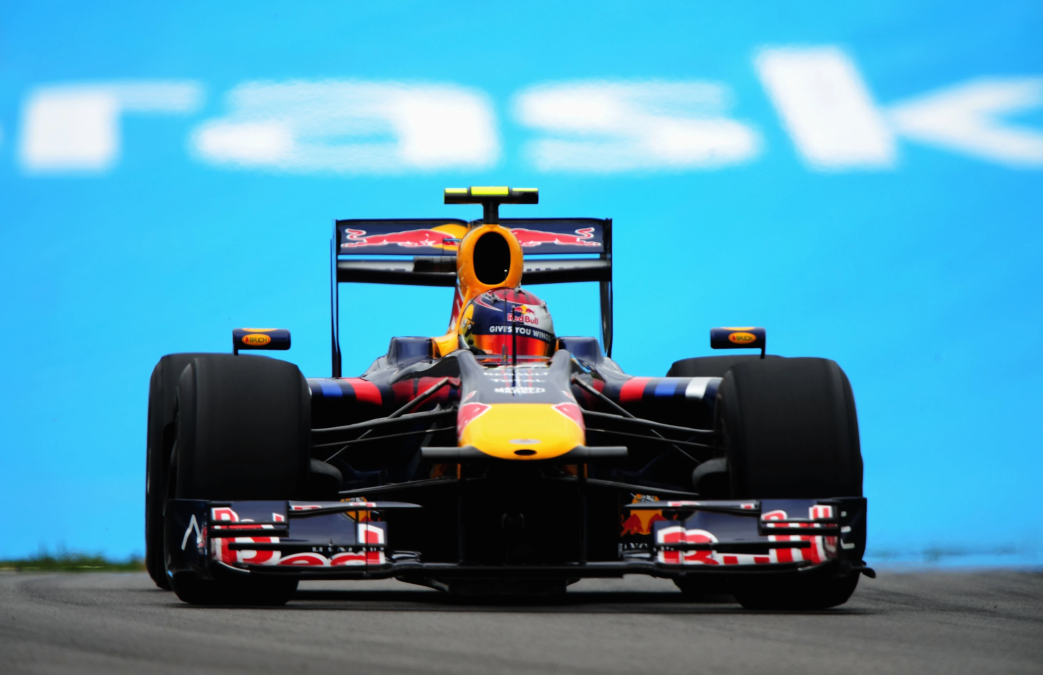 SAO PAULO, BRAZIL - OCTOBER 16: Sebastian Vettel of Germany and Red Bull Racing drives during