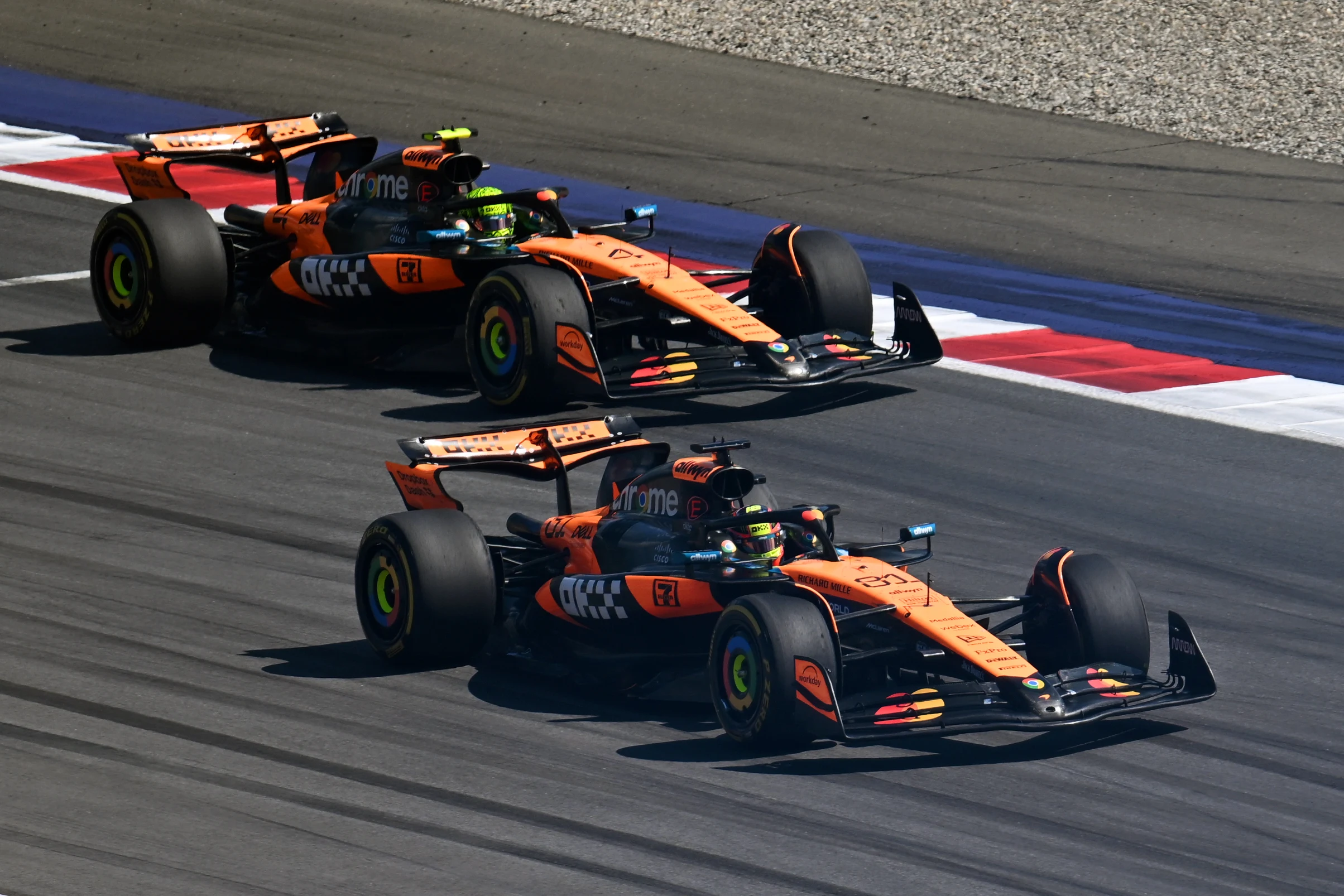SPIELBERG, AUSTRIA - JUNE 29: Oscar Piastri of Australia driving the (81) McLaren MCL39 Mercedes