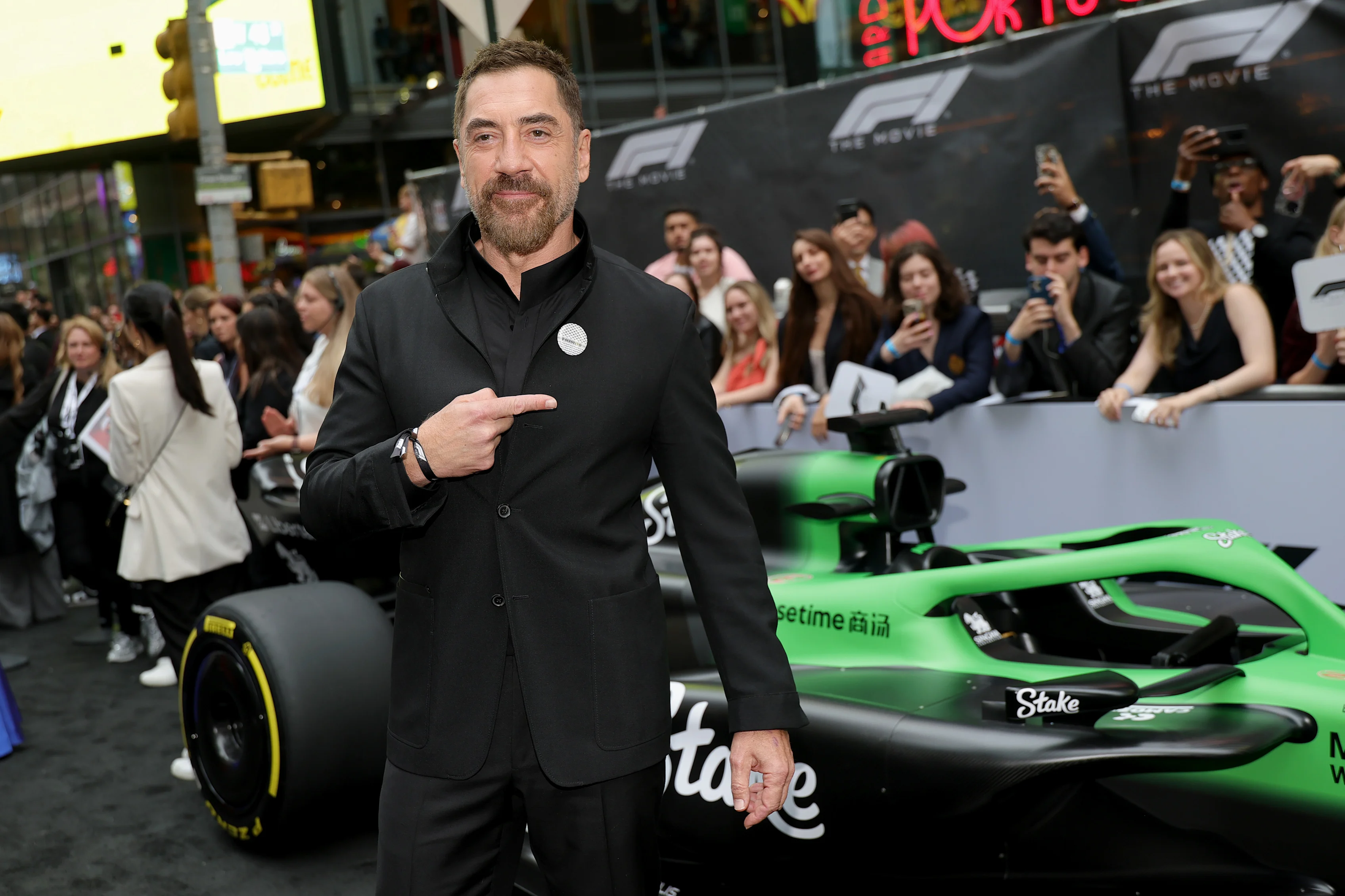 NEW YORK, NEW YORK - JUNE 16: Javier Bardem attends the World Premiere of F1® The Movie in Times
