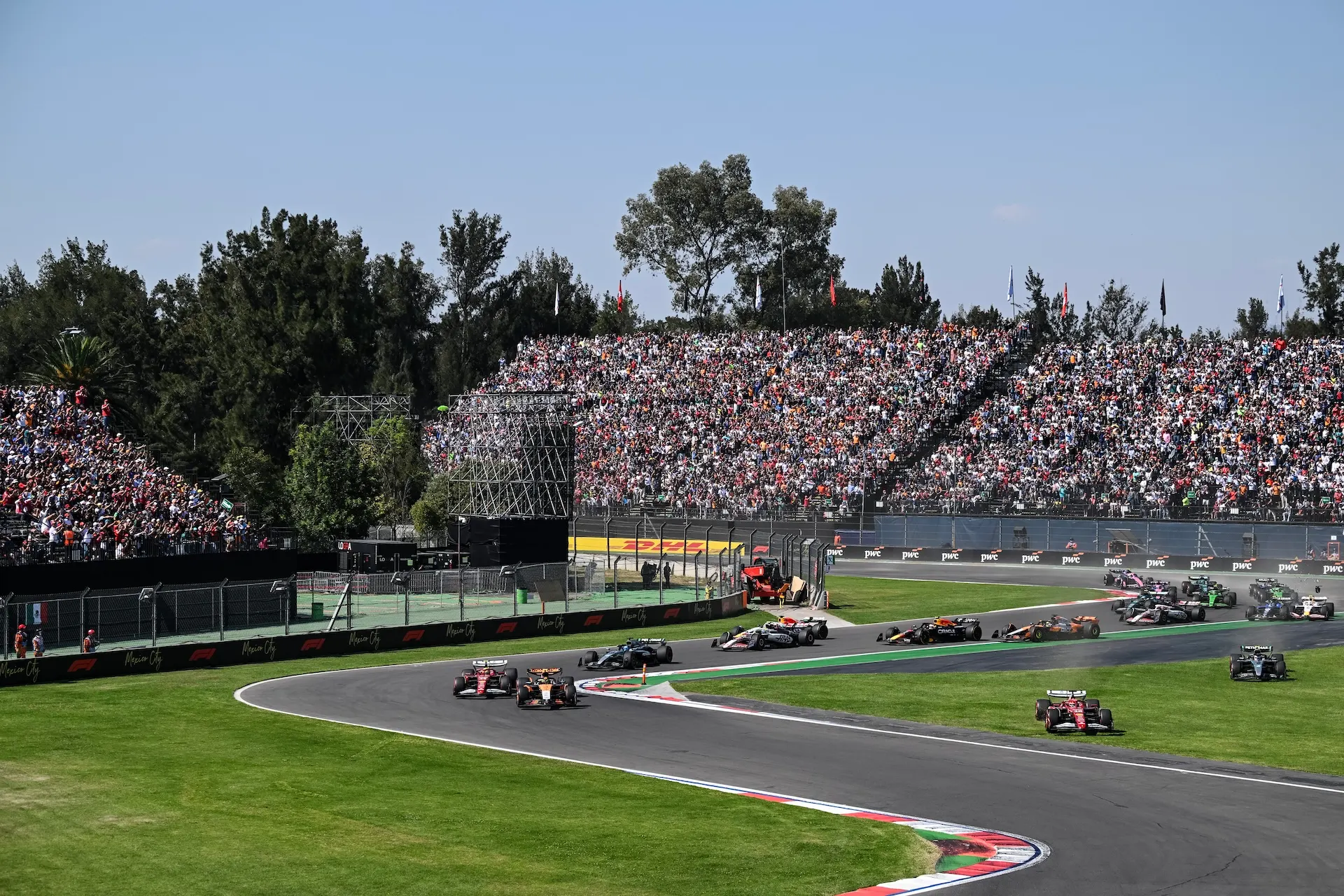 MEXICO CITY, MEXICO - OCTOBER 26: Charles Leclerc of Monaco driving the (16) Scuderia Ferrari SF-25