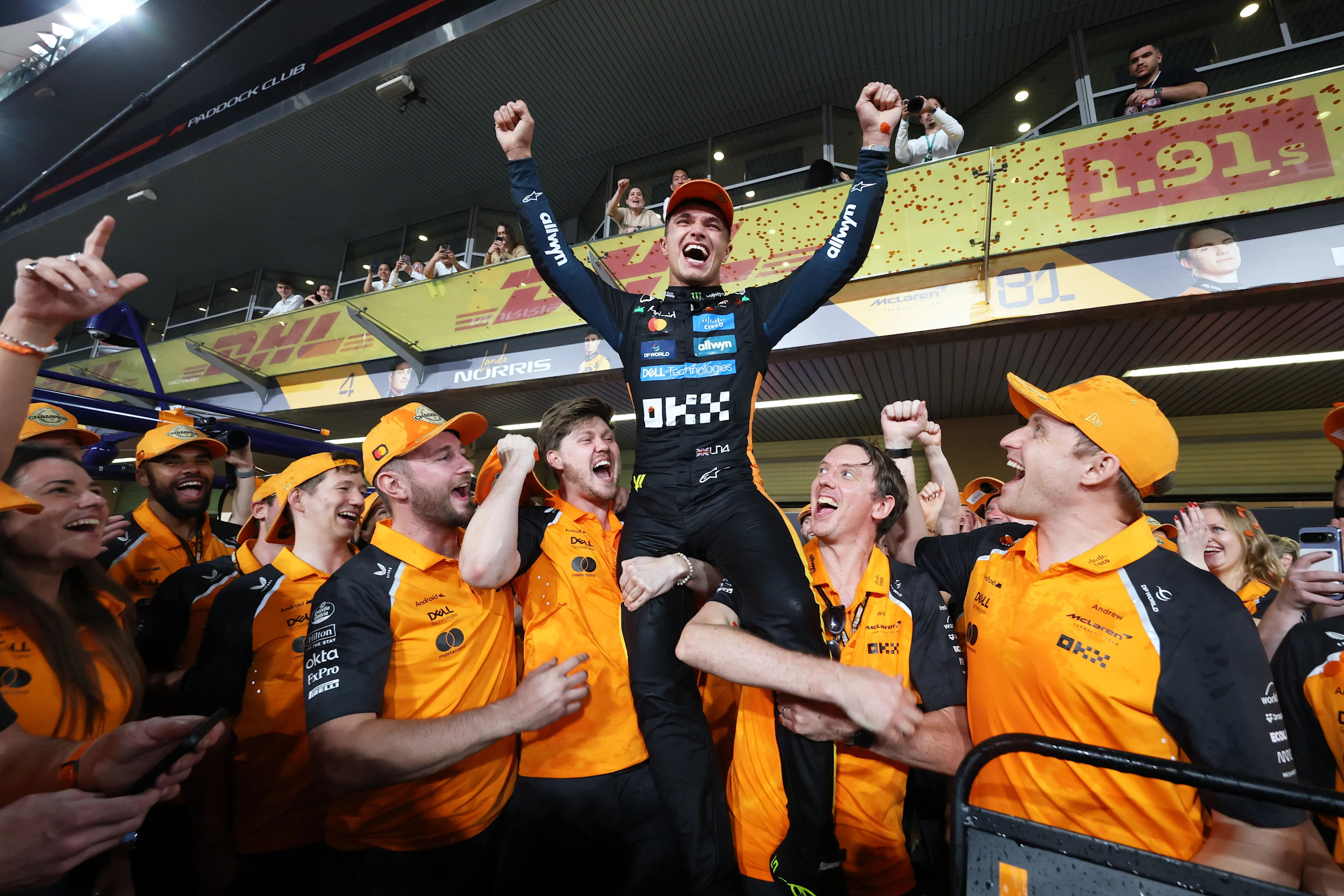 ABU DHABI, UNITED ARAB EMIRATES - DECEMBER 07: 2025 F1 World Drivers Champion Lando Norris of Great