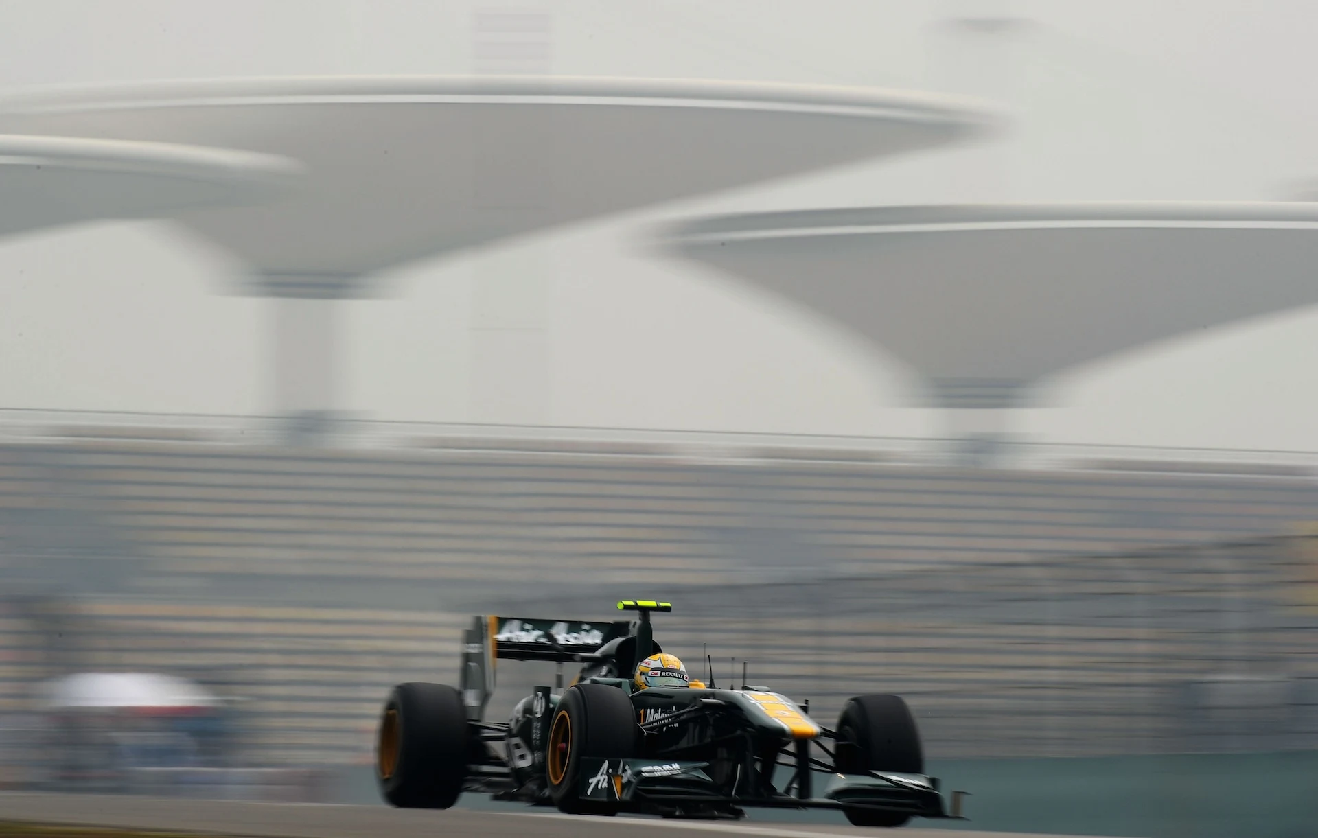 during practice for the Chinese Formula One Grand Prix at the Shanghai International Circuit on