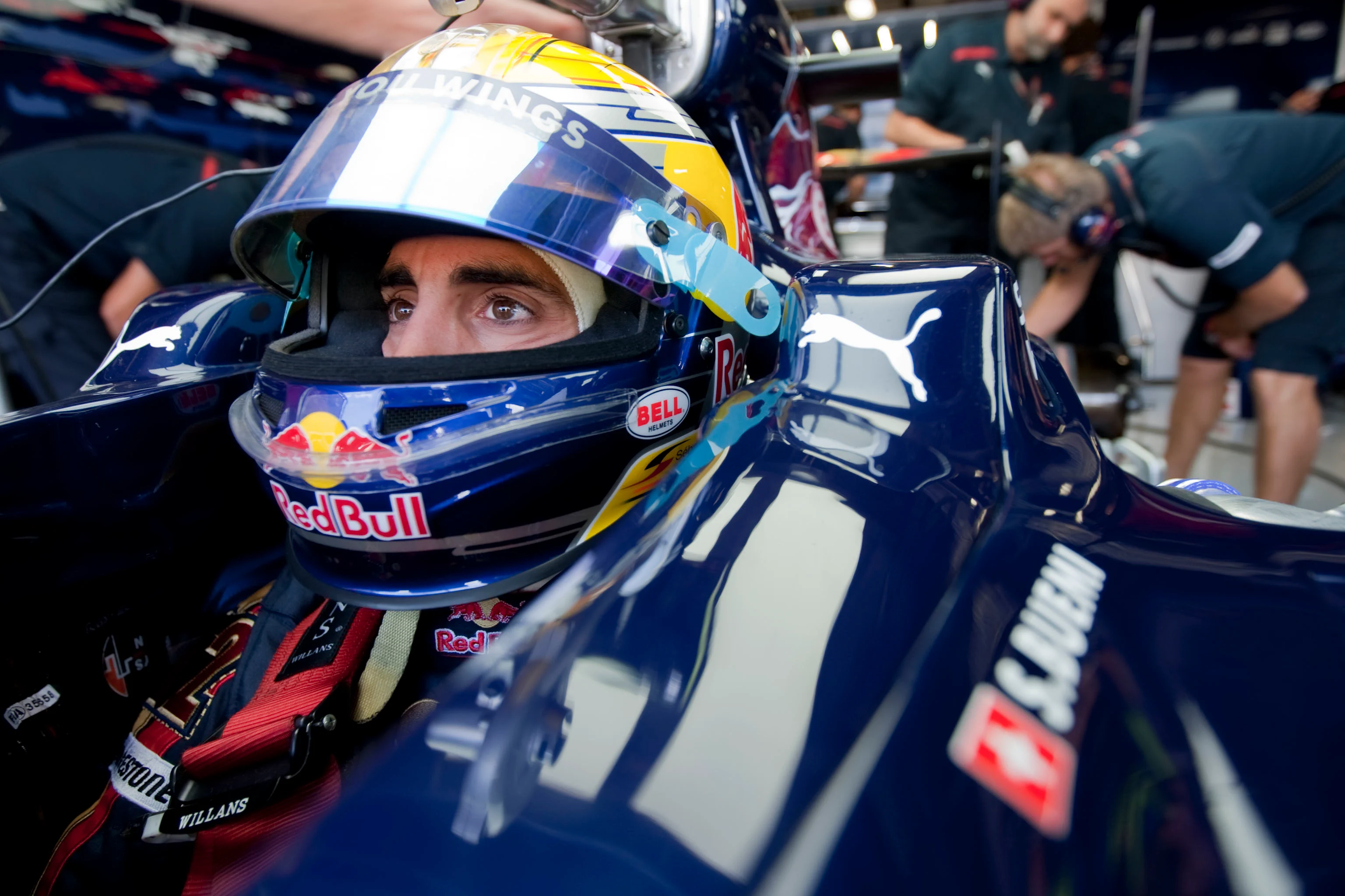 MONZA, ITALY - SEPTEMBER 11: Sebastien Buemi of Switzerland and Scuderia Toro Rosso is seen during