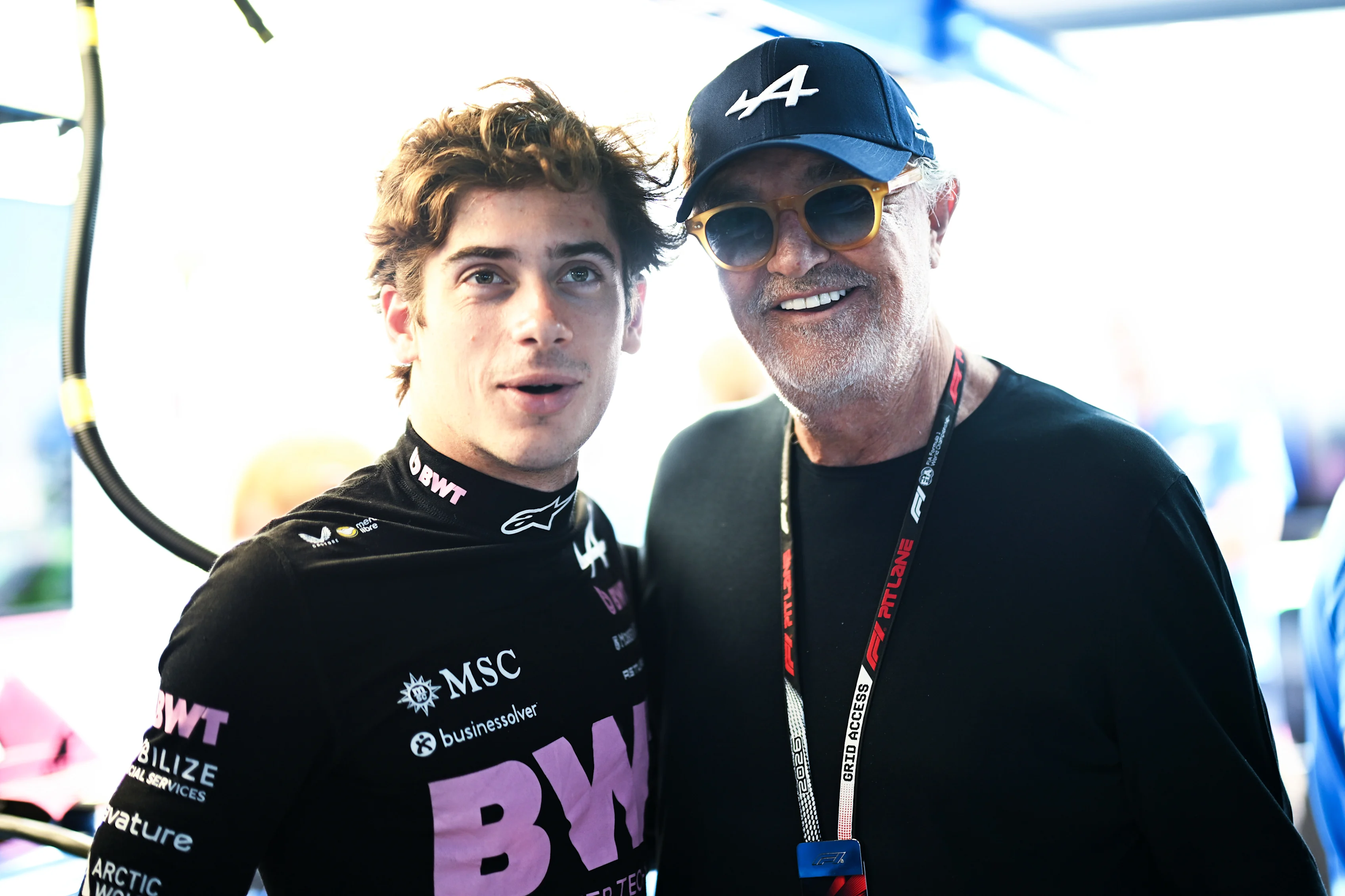 MONTE-CARLO, MONACO - JUNE 04: Franco Colapinto of Argentina and Alpine F1 and Flavio Briatore,